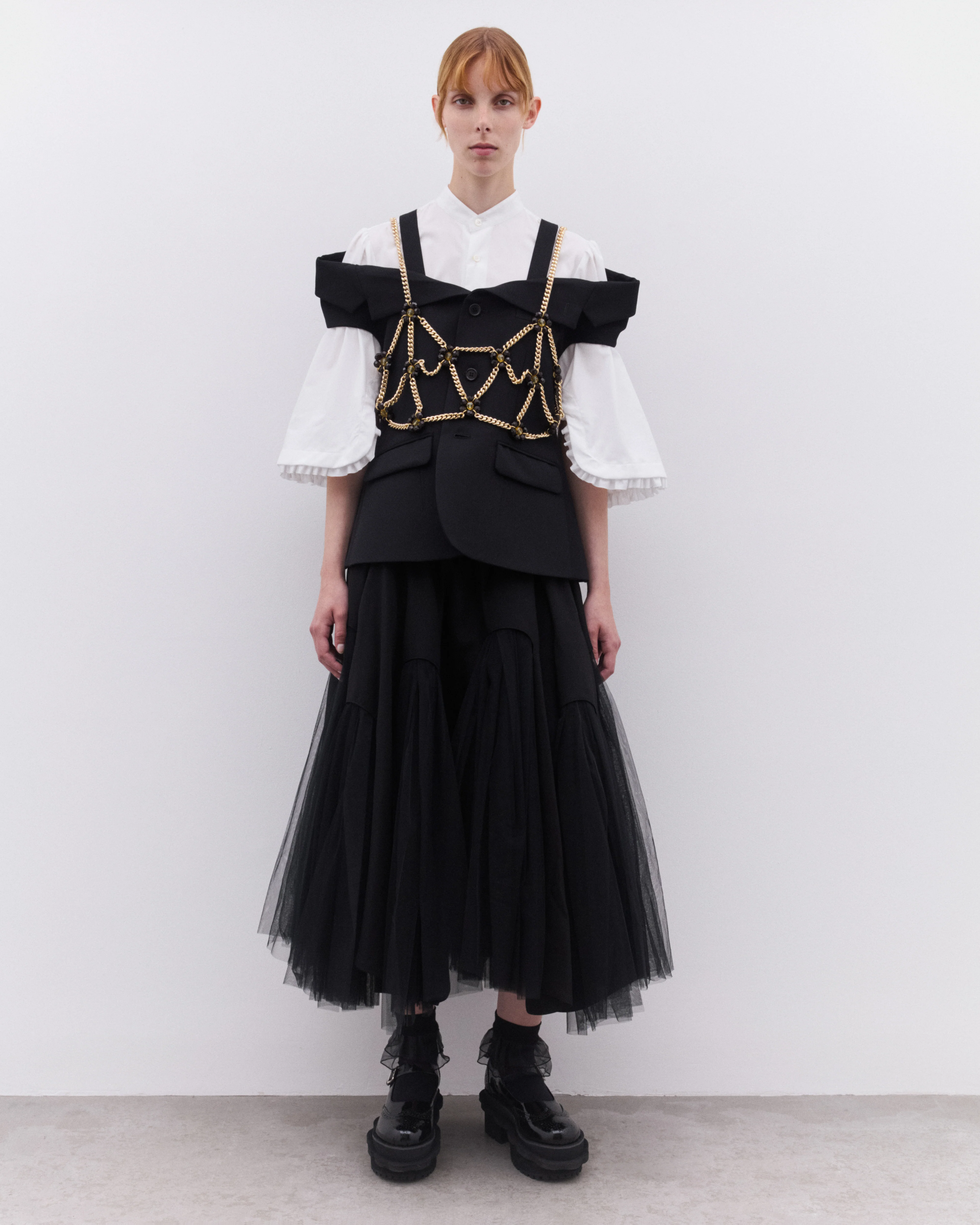 Noir Kei Ninomiya - Women’s Collarless Blouse - (White) - Image 6