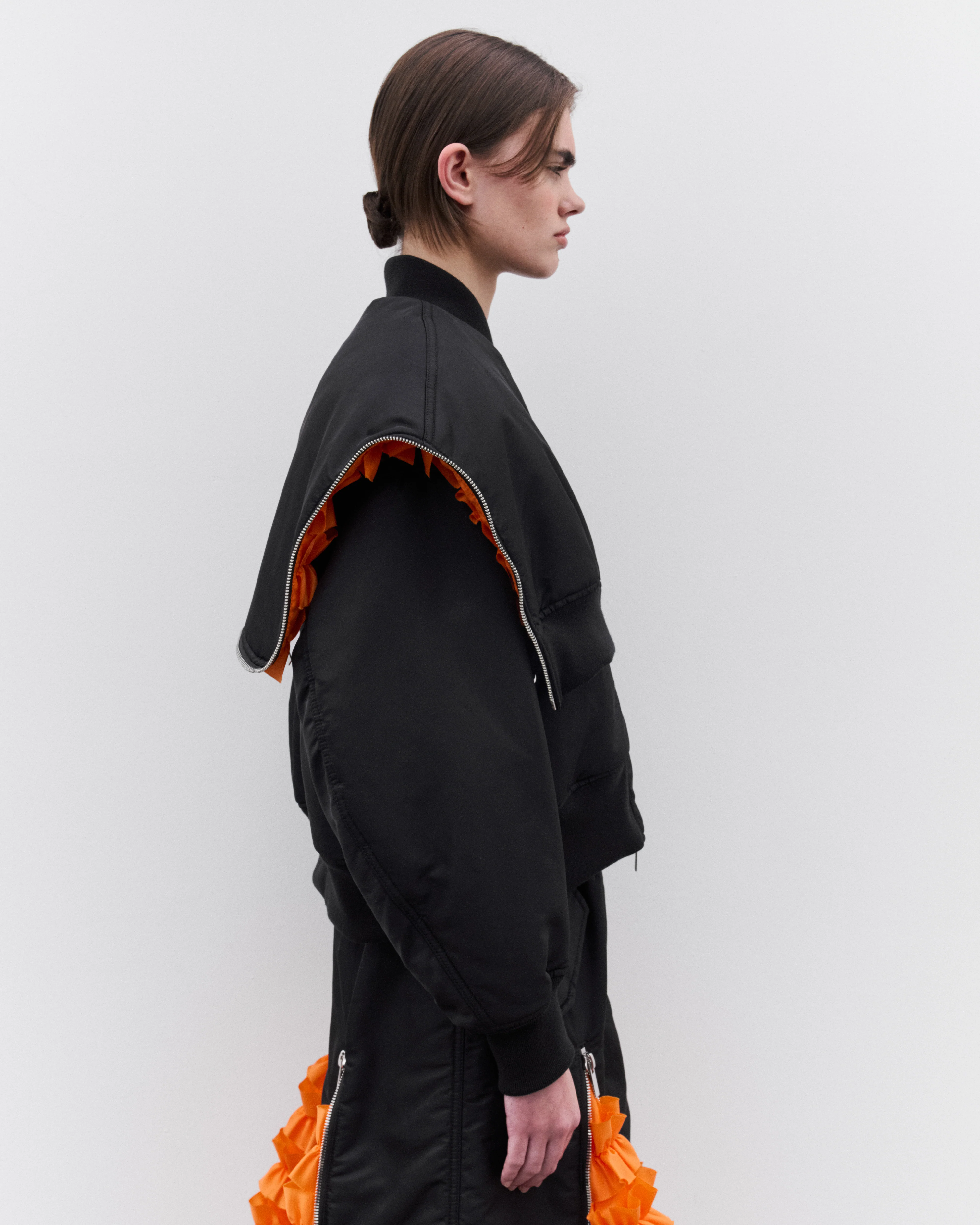 Noir Kei Ninomiya - Women’s Zip Hood Bomber Jacket - (Black) - Image 4