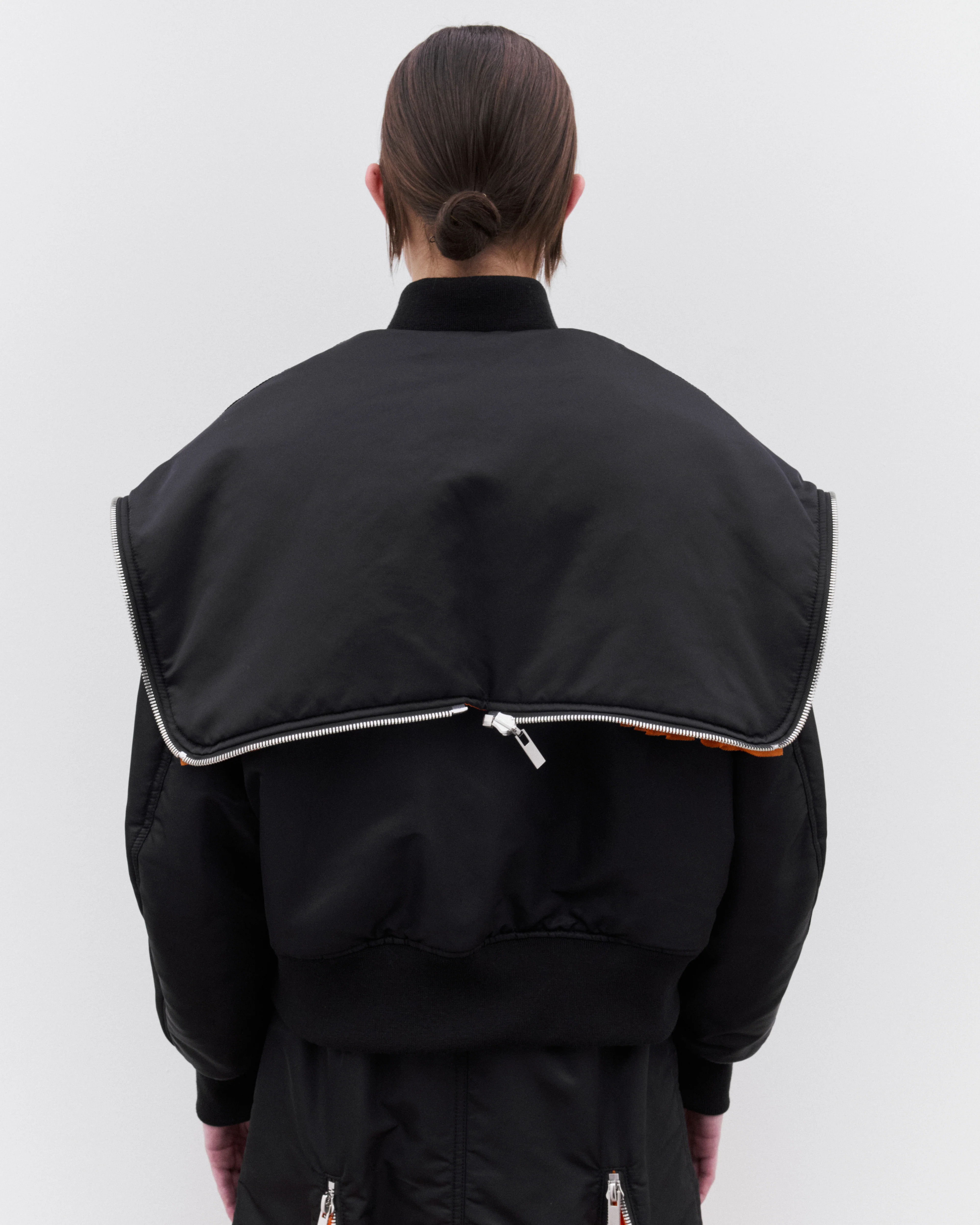 Noir Kei Ninomiya - Women’s Zip Hood Bomber Jacket - (Black) - Image 5