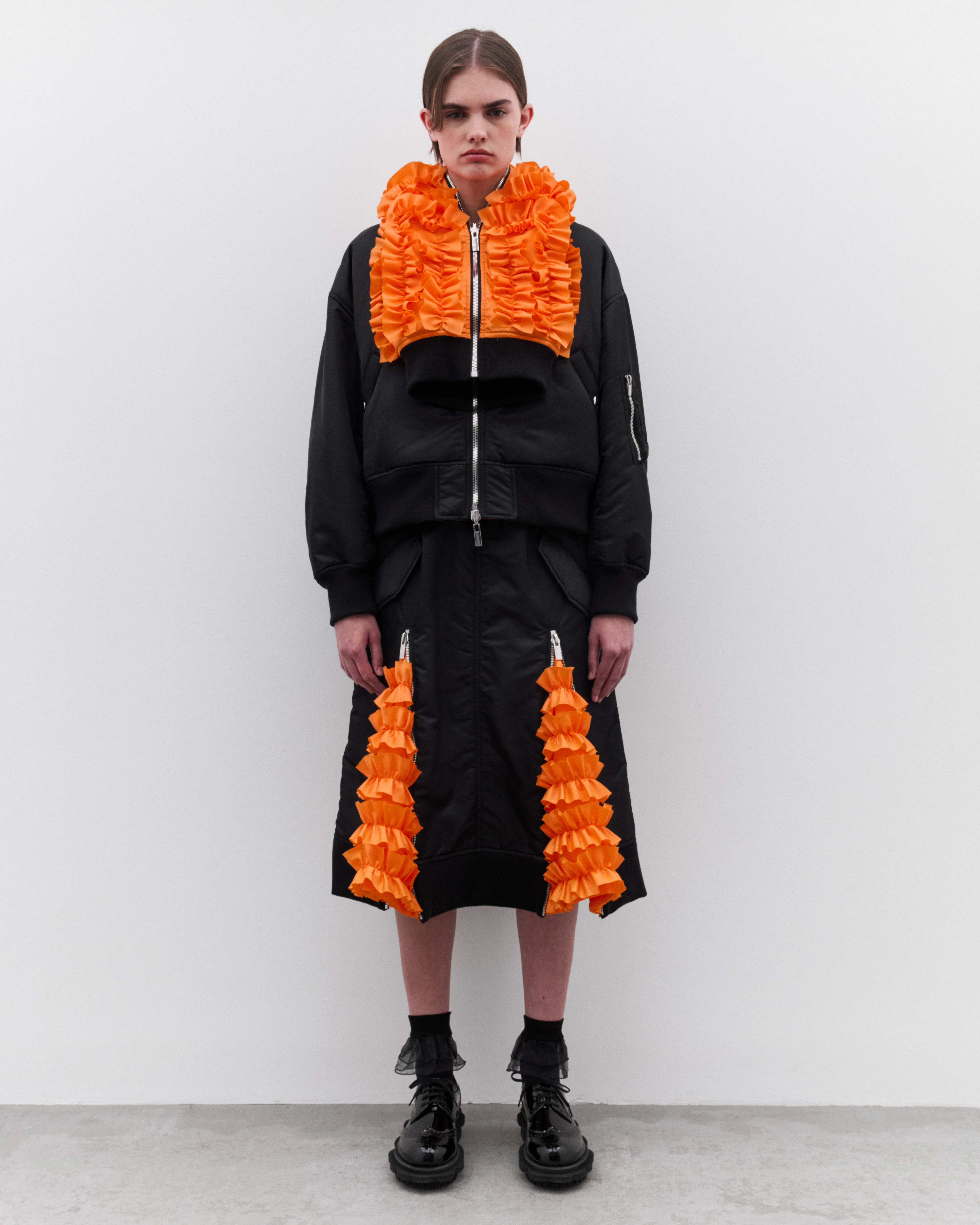 Noir Kei Ninomiya - Women’s Zip Hood Bomber Jacket - (Black) - Image 7