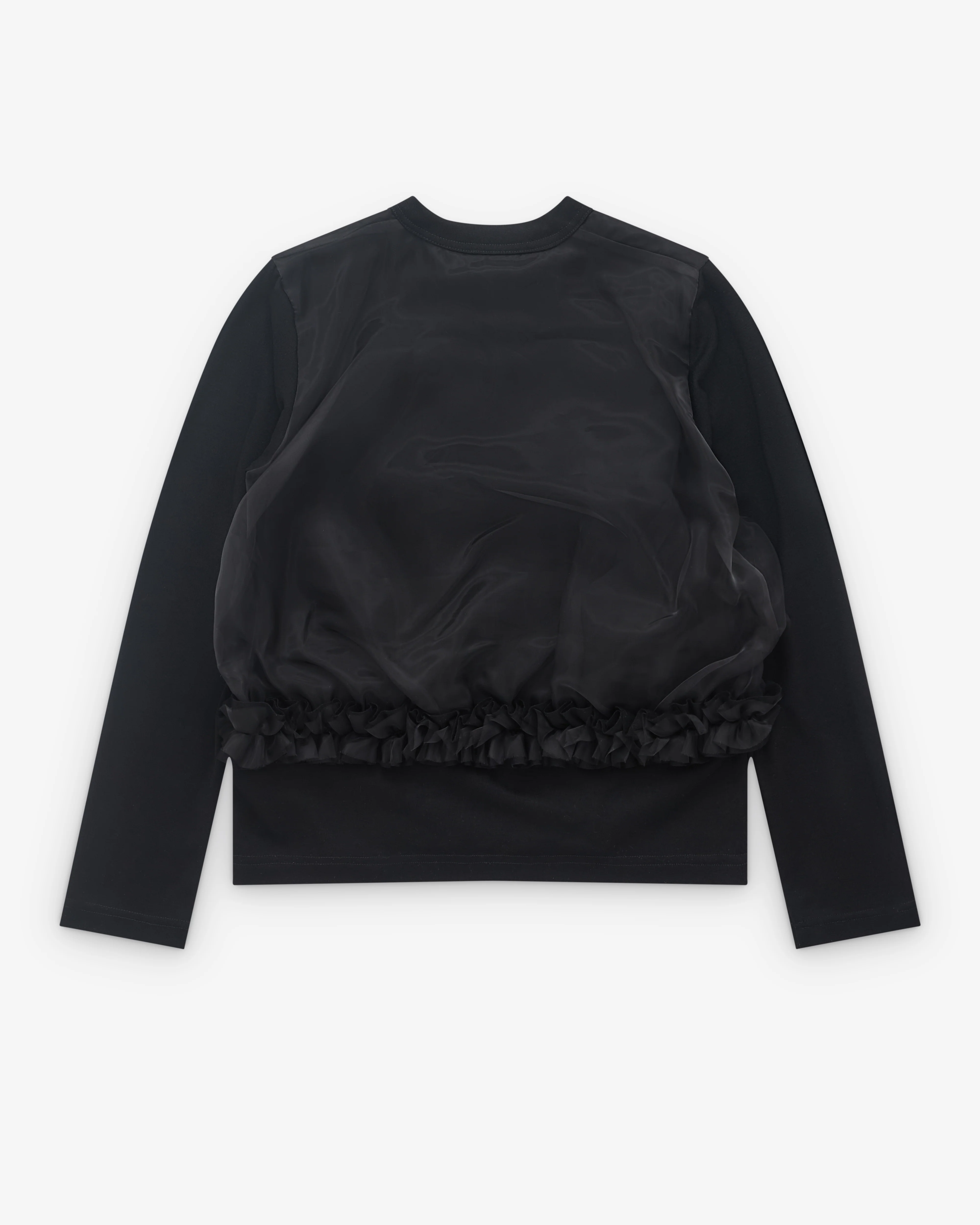 Noir Kei Ninomiya - Women’s Tulle Overlay Cardigan - (Black) - Image 2