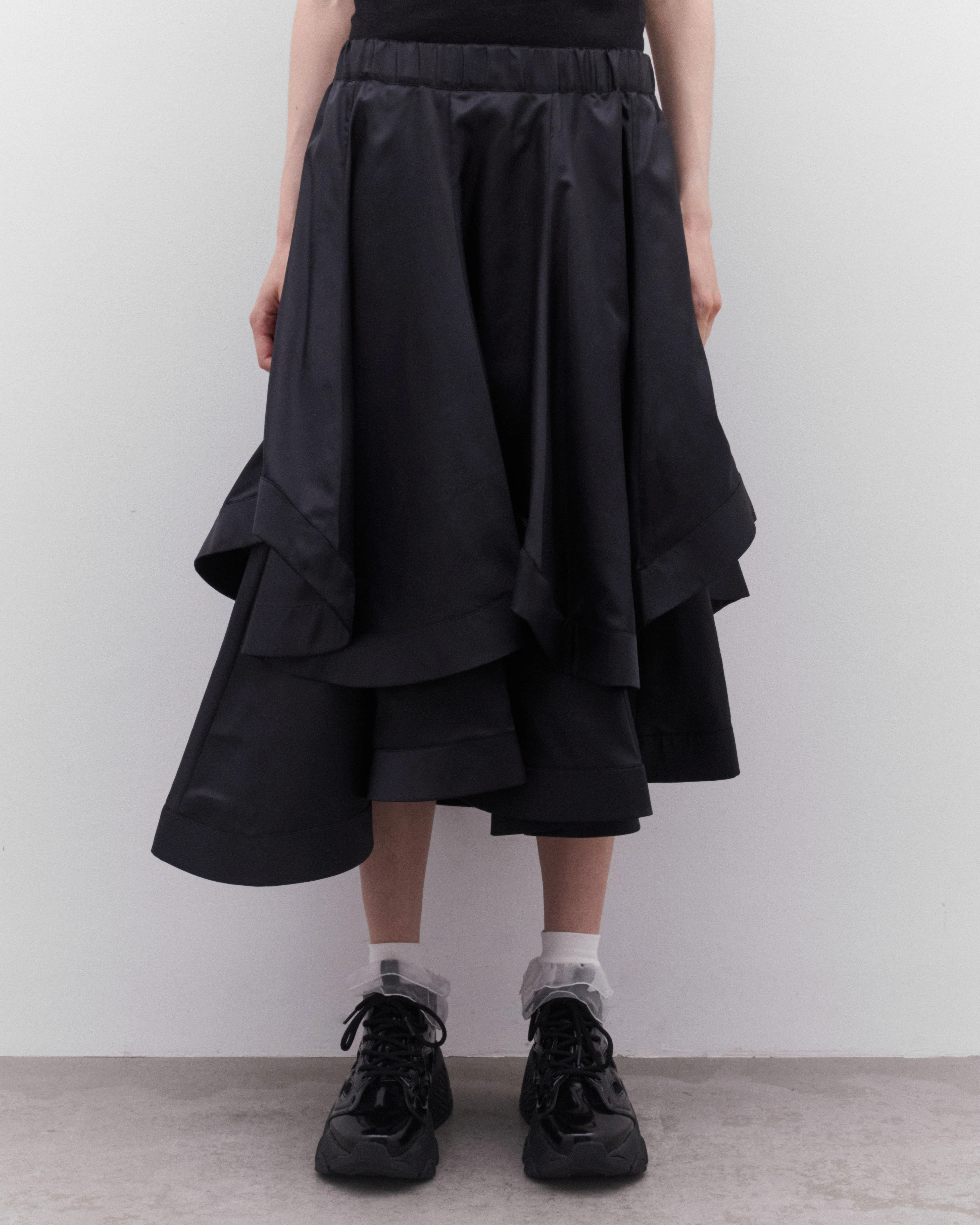 Noir Kei Ninomiya - Women’s Double Layer Skirt - (Black) - Image 3