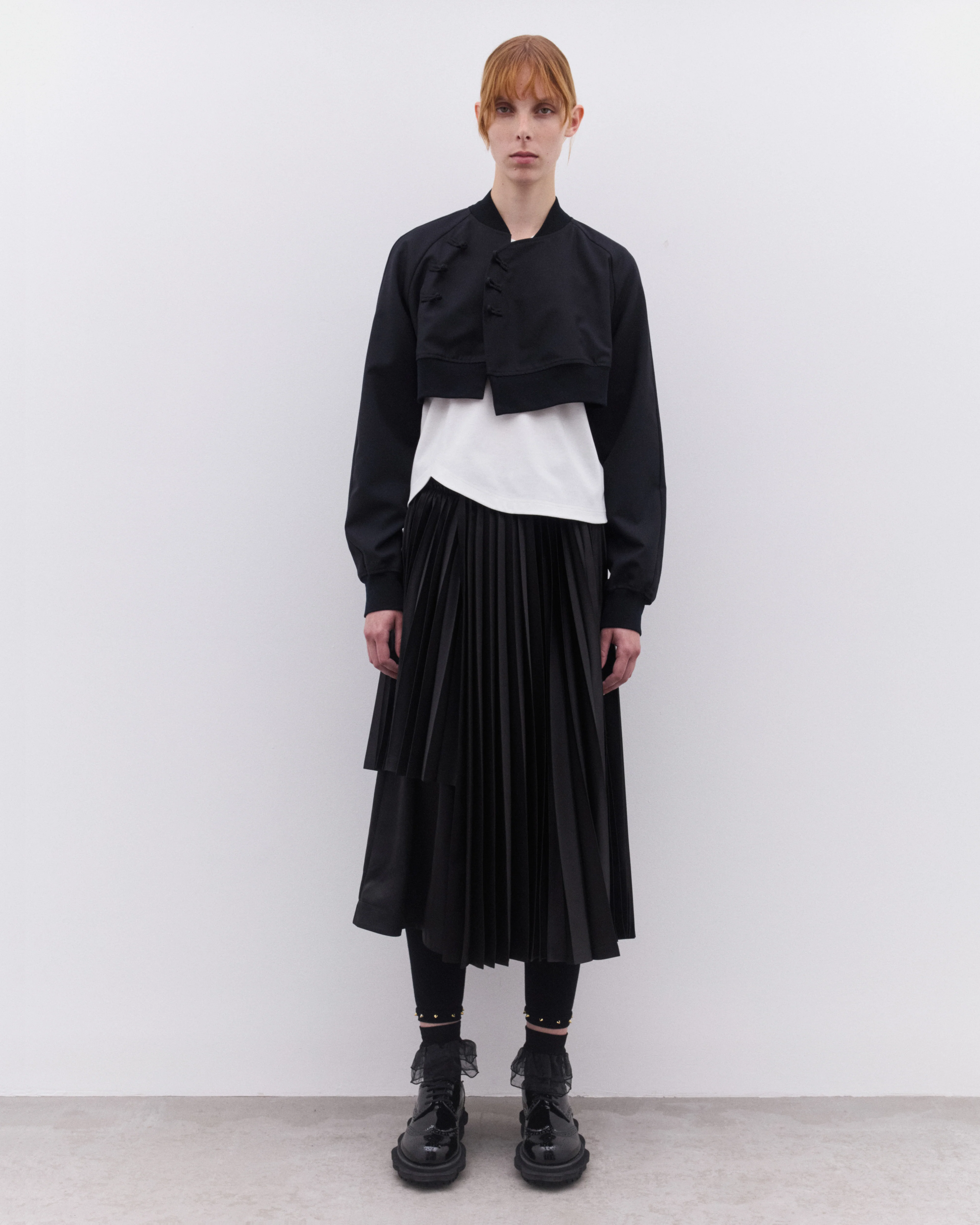 Noir Kei Ninomiya - Women’s Asymmetric Pleated Skirt - (Black) - Image 6