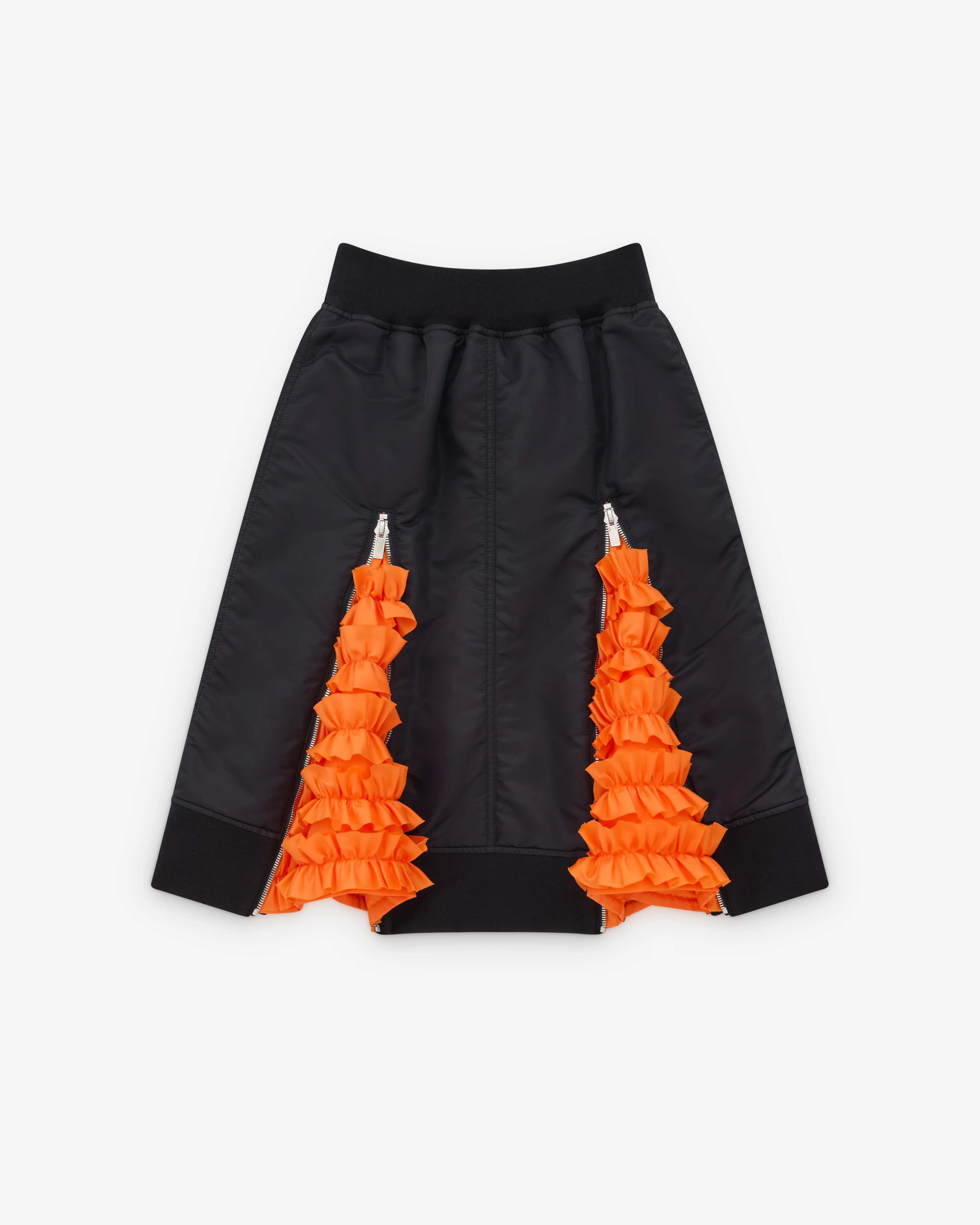 Noir Kei Ninomiya - Women’s Frill Panel Skirt - (Black/Orange) - Image 2