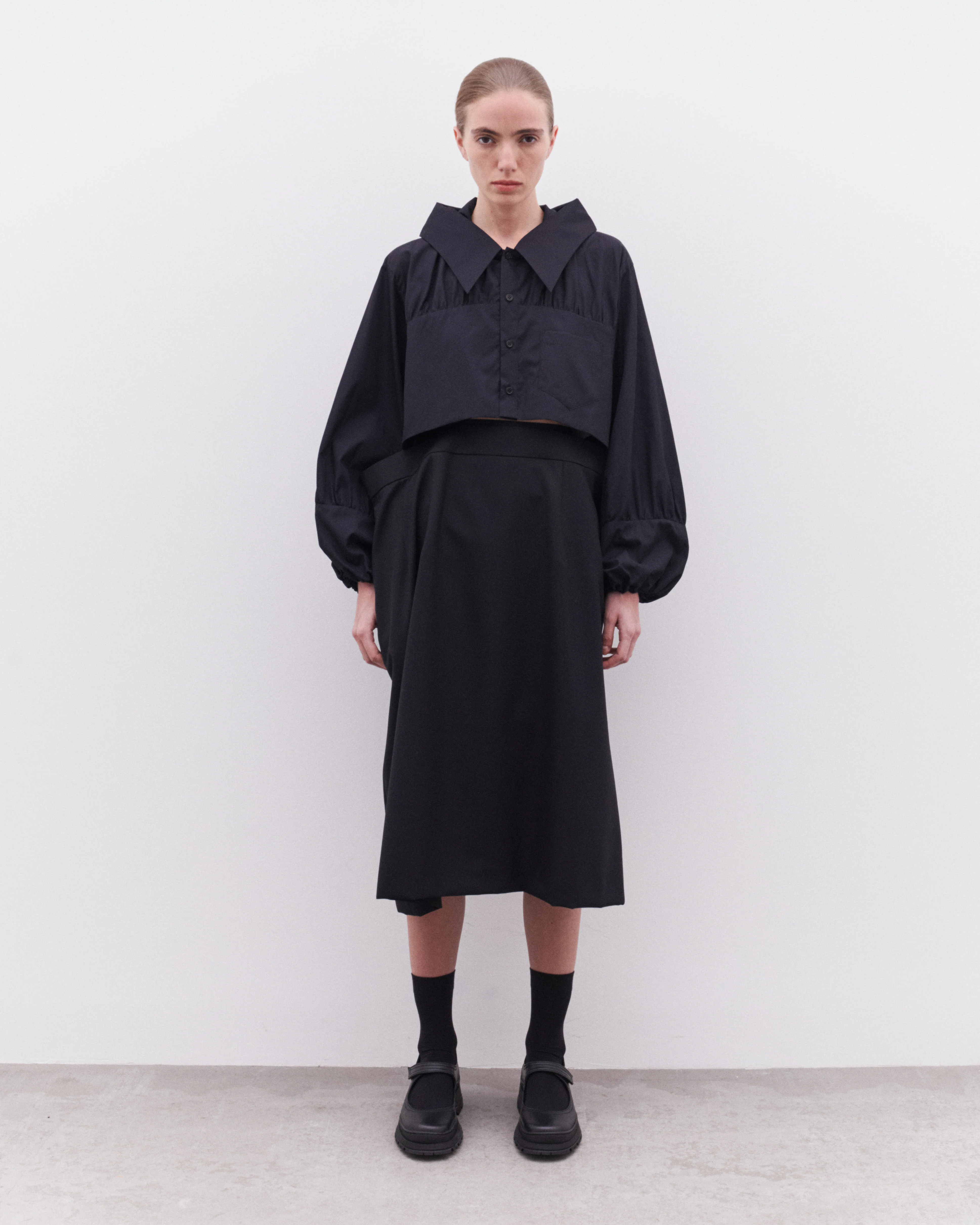 Noir Kei Ninomiya - Women’s Double Waistband Skirt - (Black) - Image 6