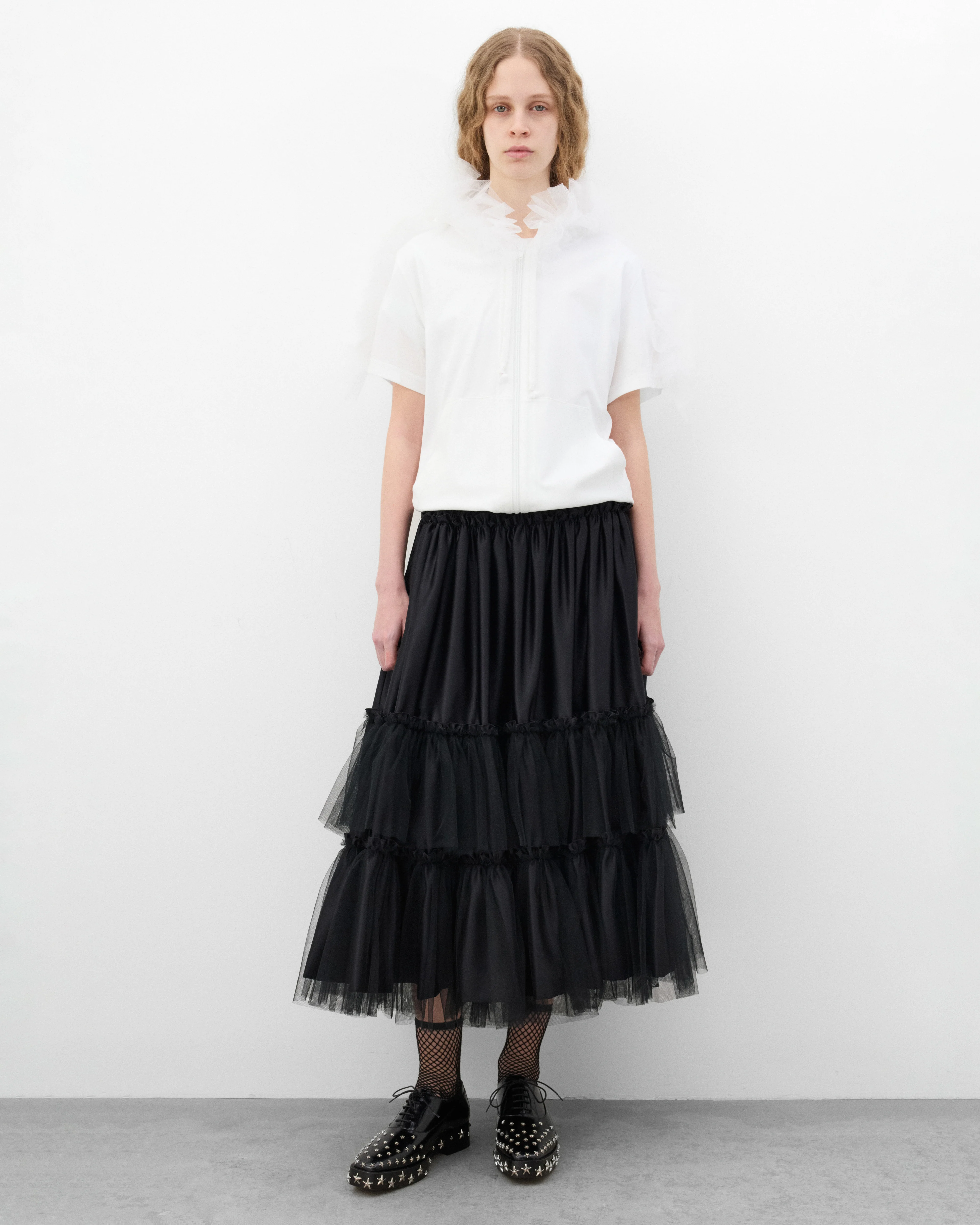 Noir Kei Ninomiya - Women's Tiered Ruffle Skirt - (Black) - Image 6