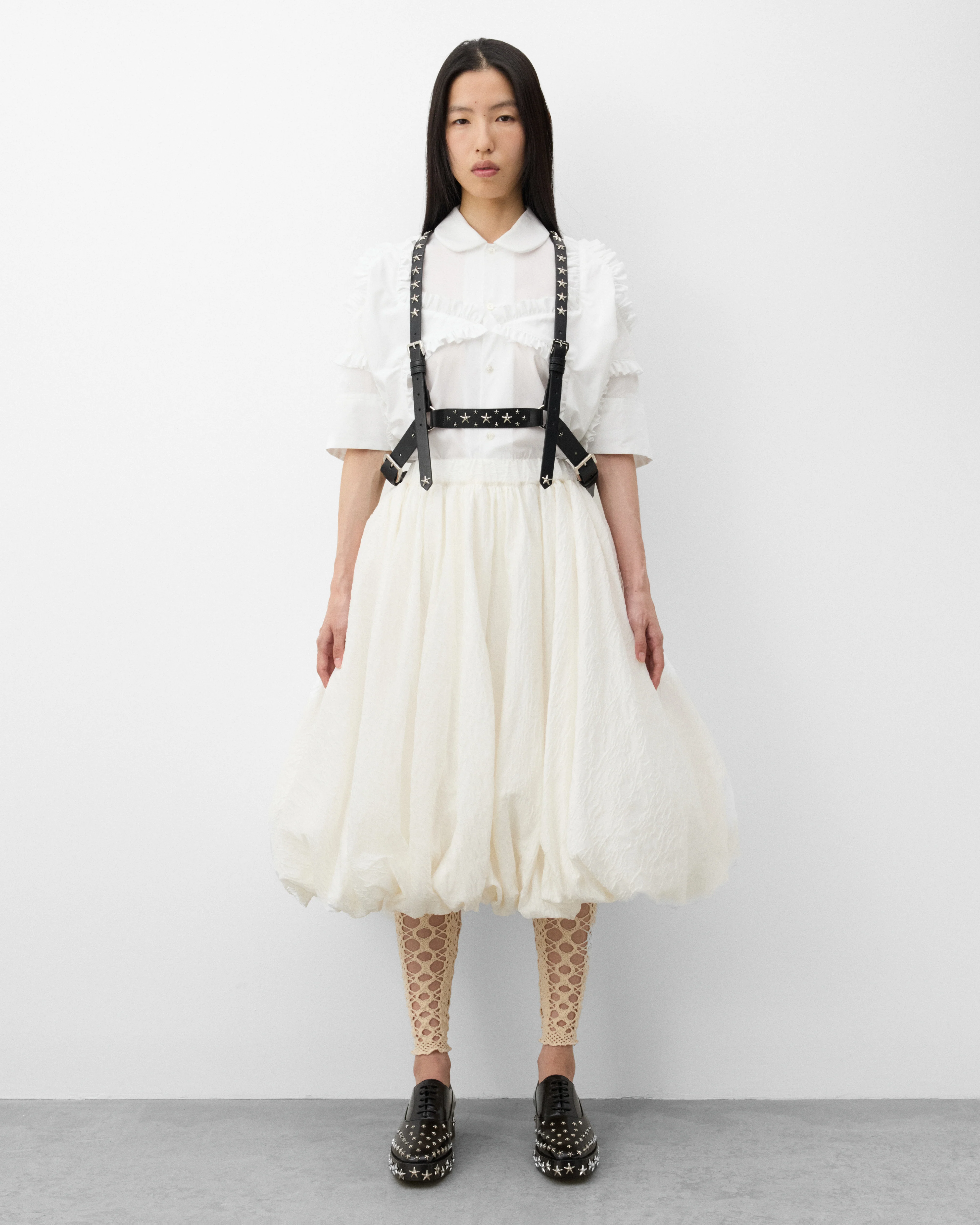 Noir Kei Ninomiya - Women's Brocade Skirt - (White) - Image 6