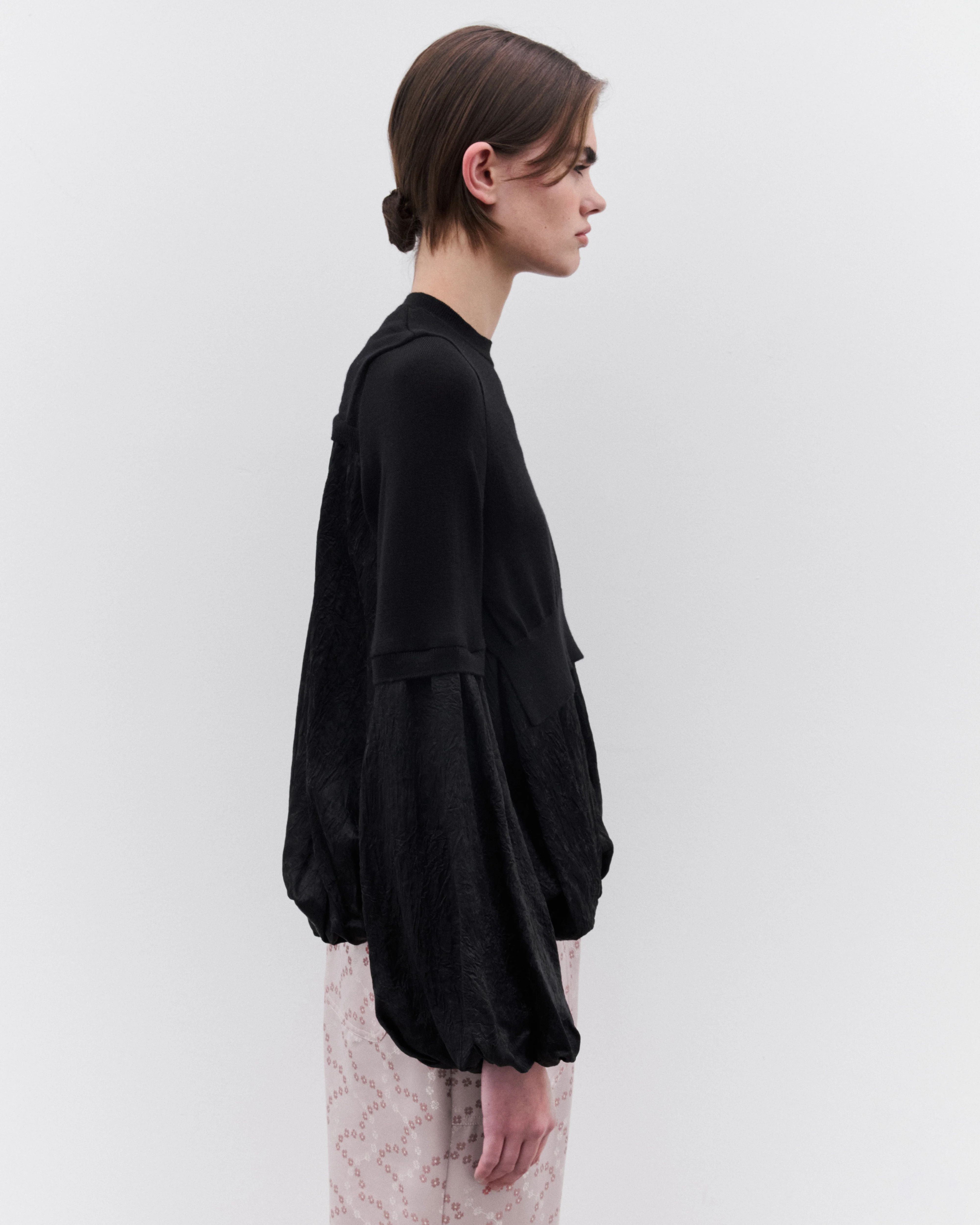 Noir Kei Ninomiya - Women’s Puff Hem Sweater - (Black) - Image 4