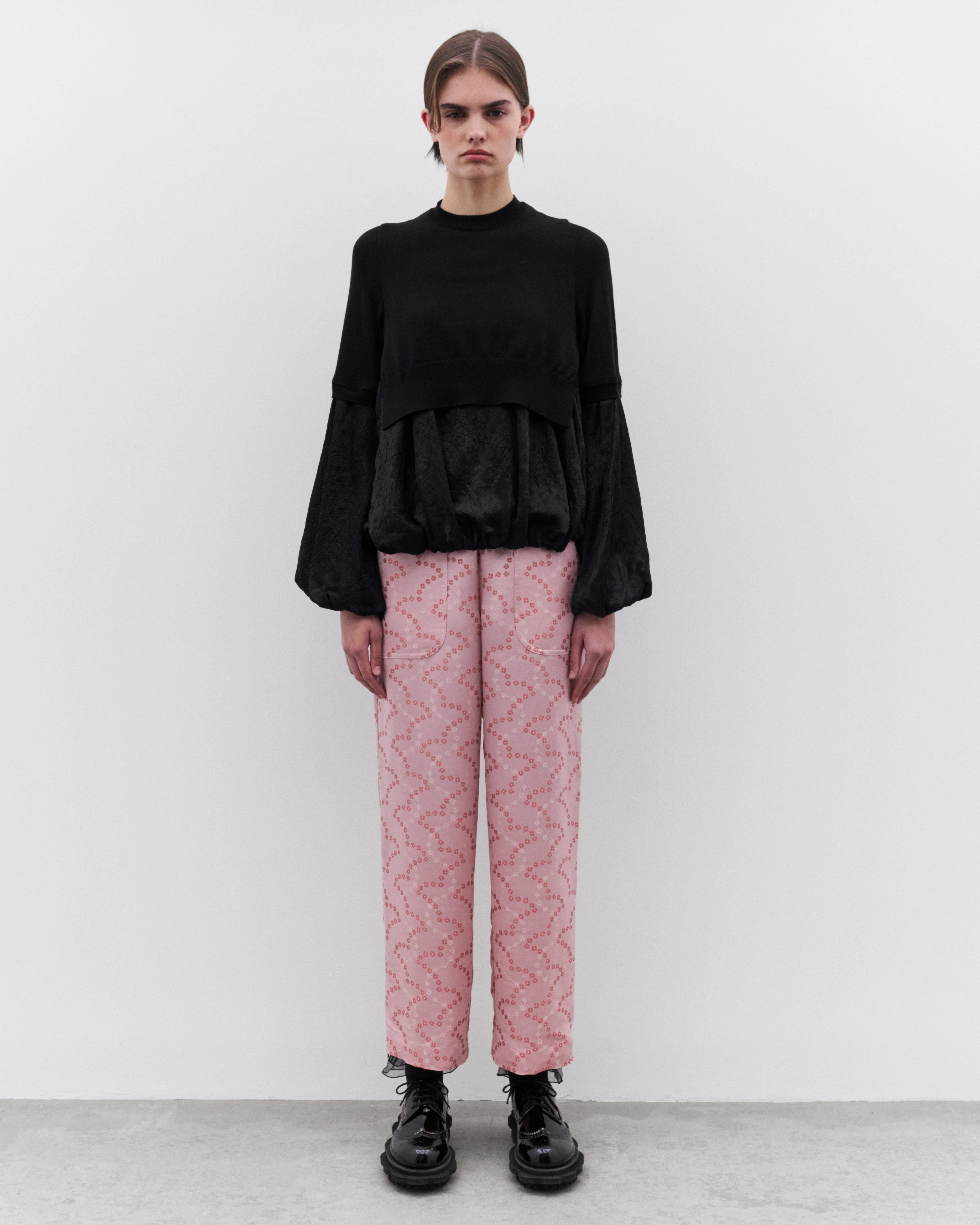 Noir Kei Ninomiya - Women’s Puff Hem Sweater - (Black) - Image 6