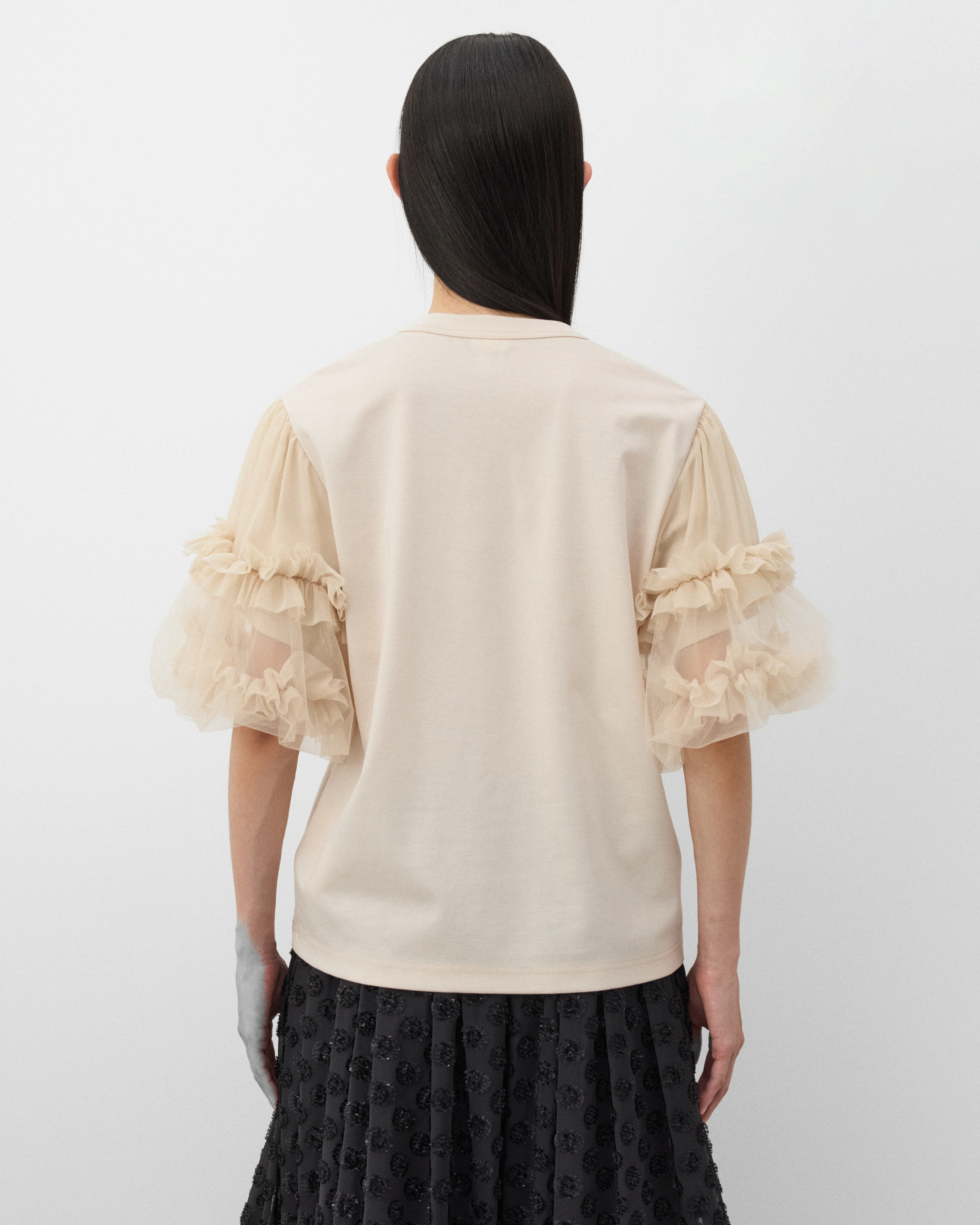 Noir Kei Ninomiya - Women's Ruffle T-Shirt - (Black) - Image 5