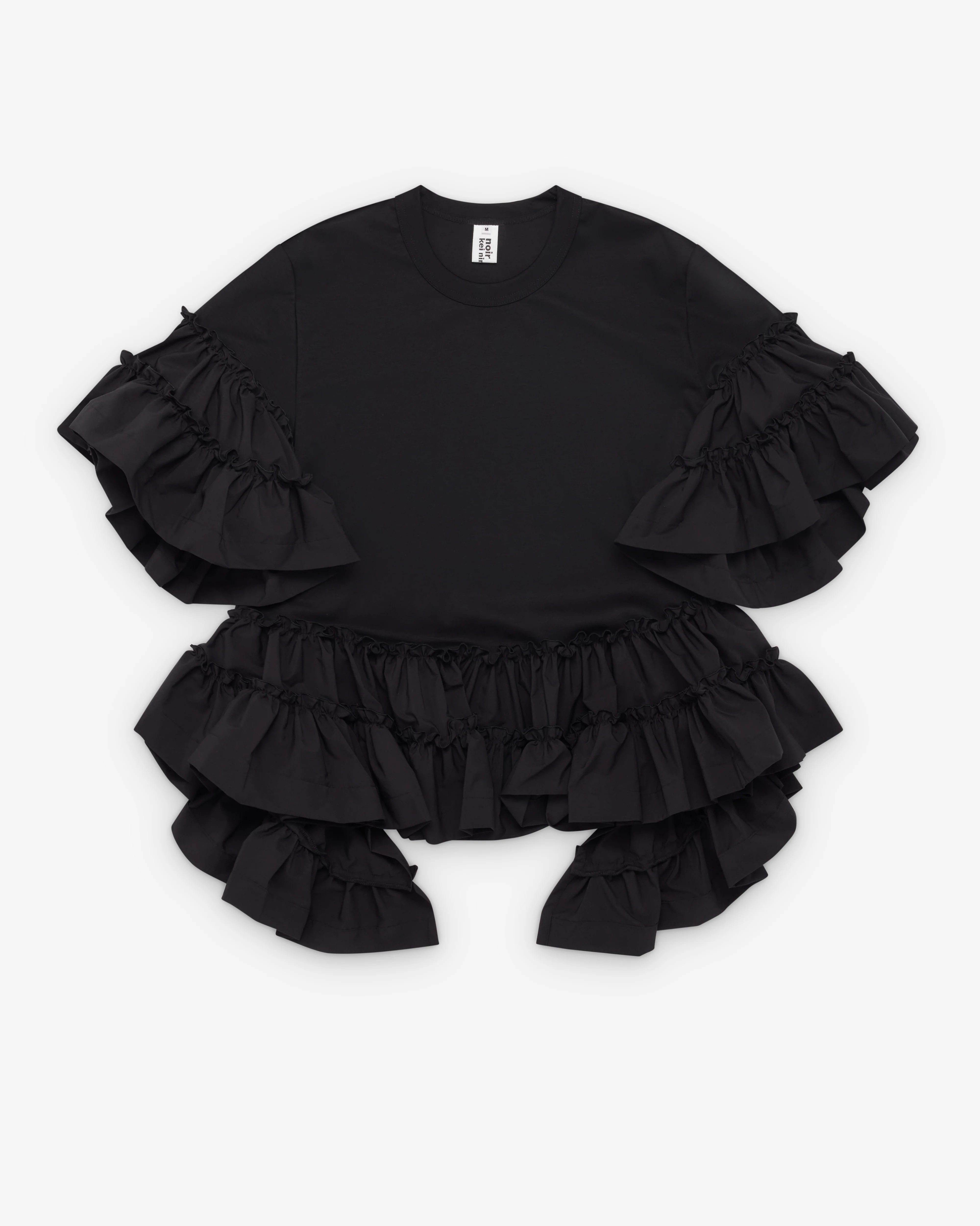 Noir Kei Ninomiya - Women's Ruffle Hem T-Shirt - (Black)