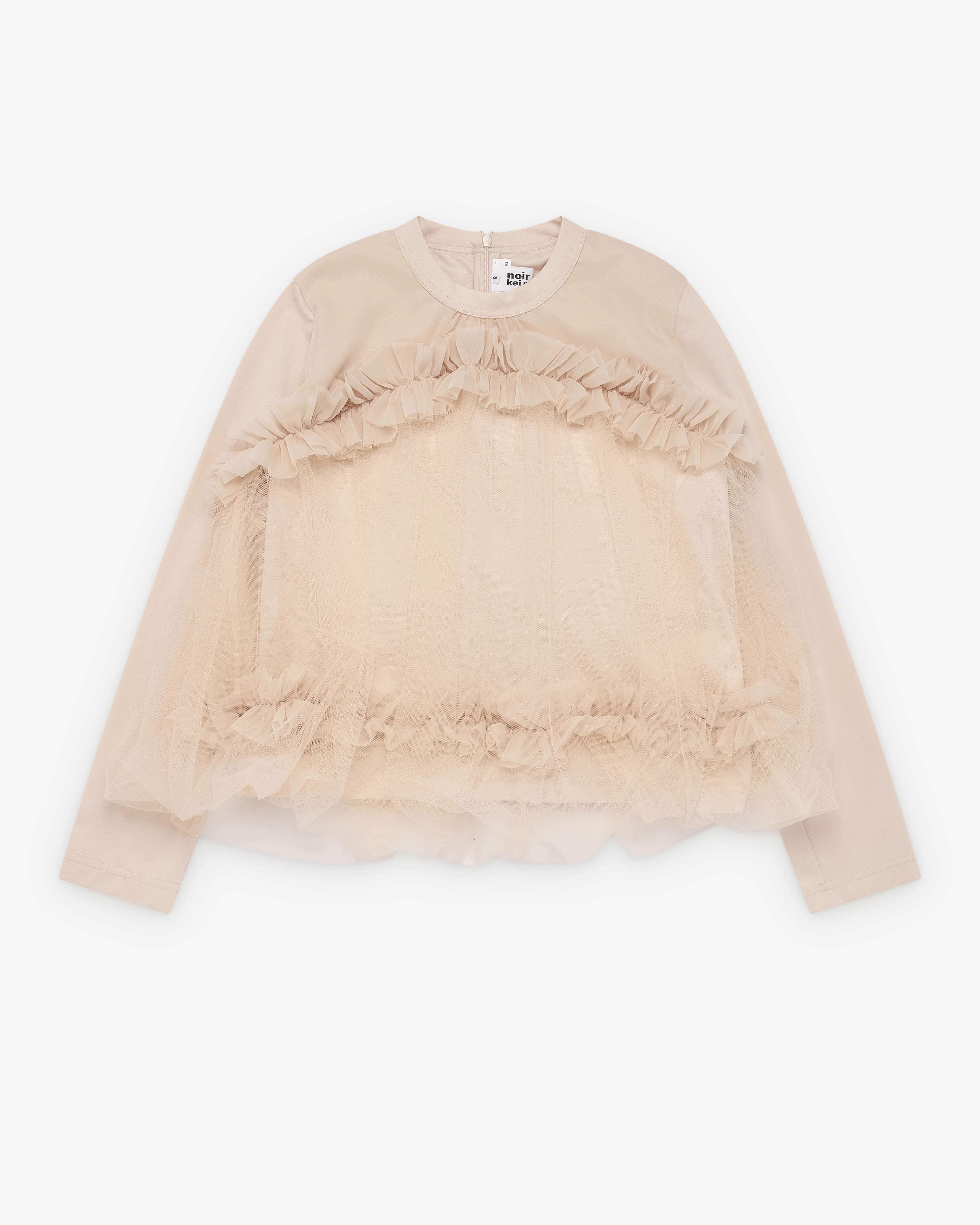 Noir Kei Ninomiya - Women's Tulle Ruffle T-Shirt - (Beige)