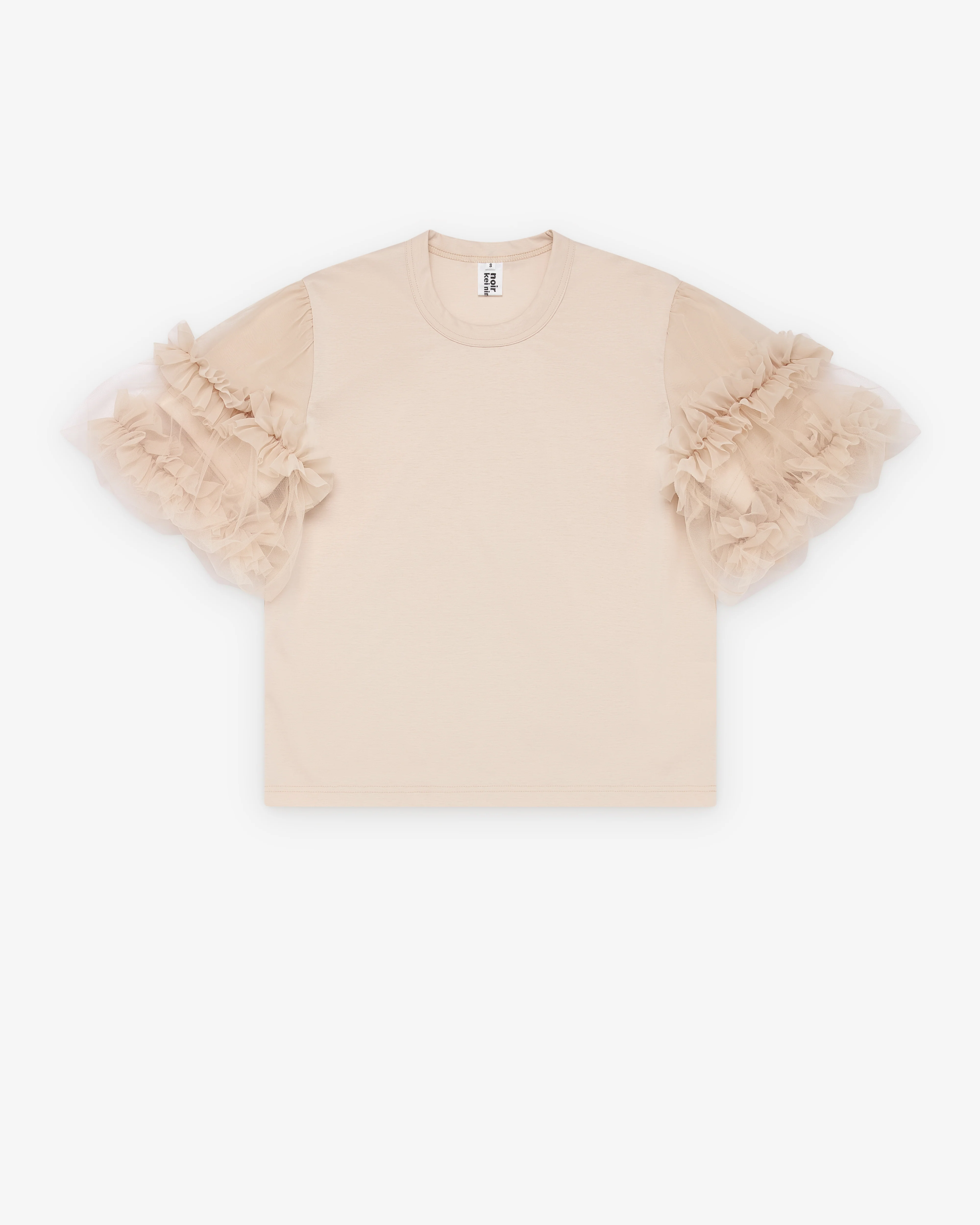 Noir Kei Ninomiya - Women's Ruffle T-Shirt - (Beige)