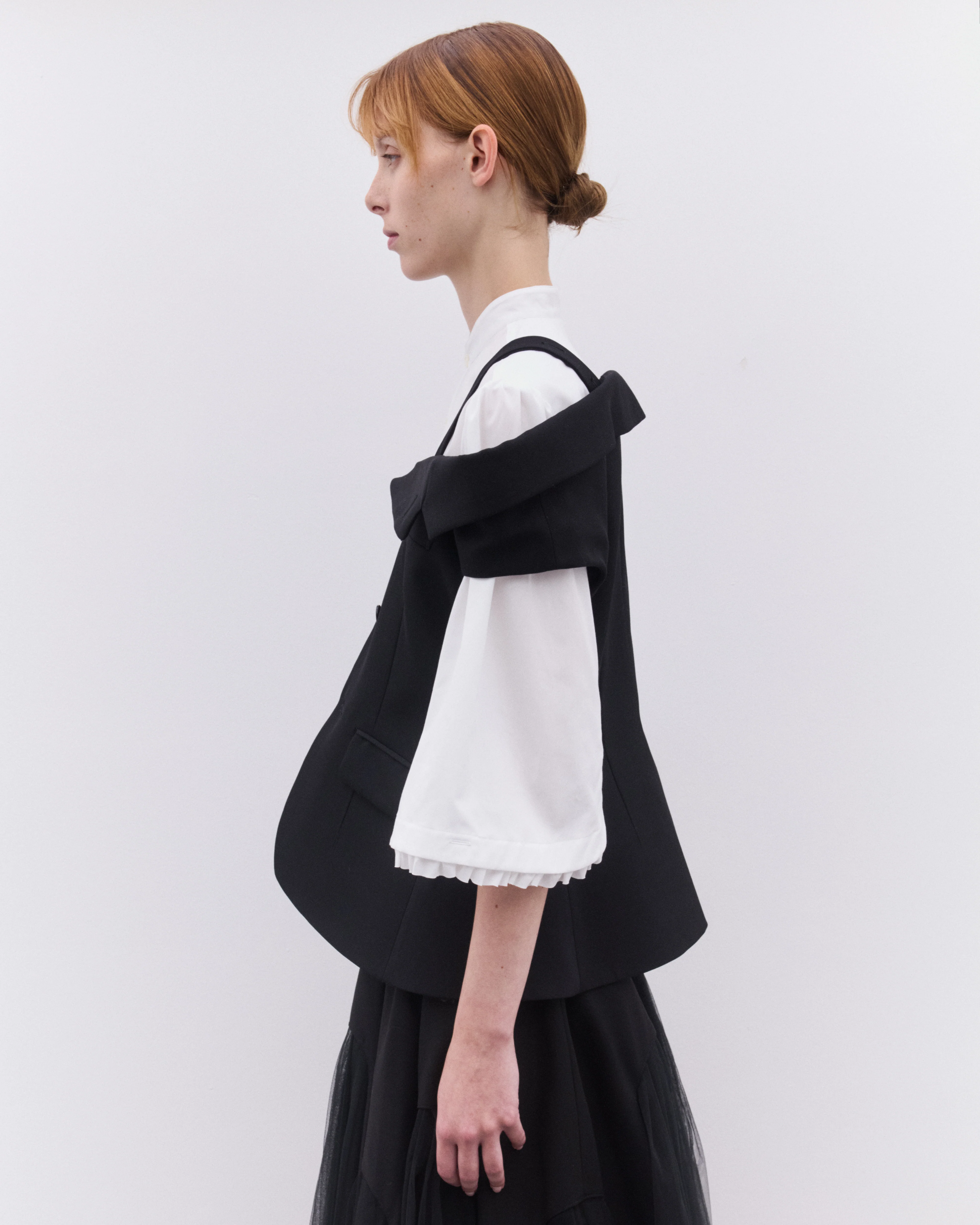 Noir Kei Ninomiya - Women’s Off-Shoulder Blazer - (Black) - Image 4