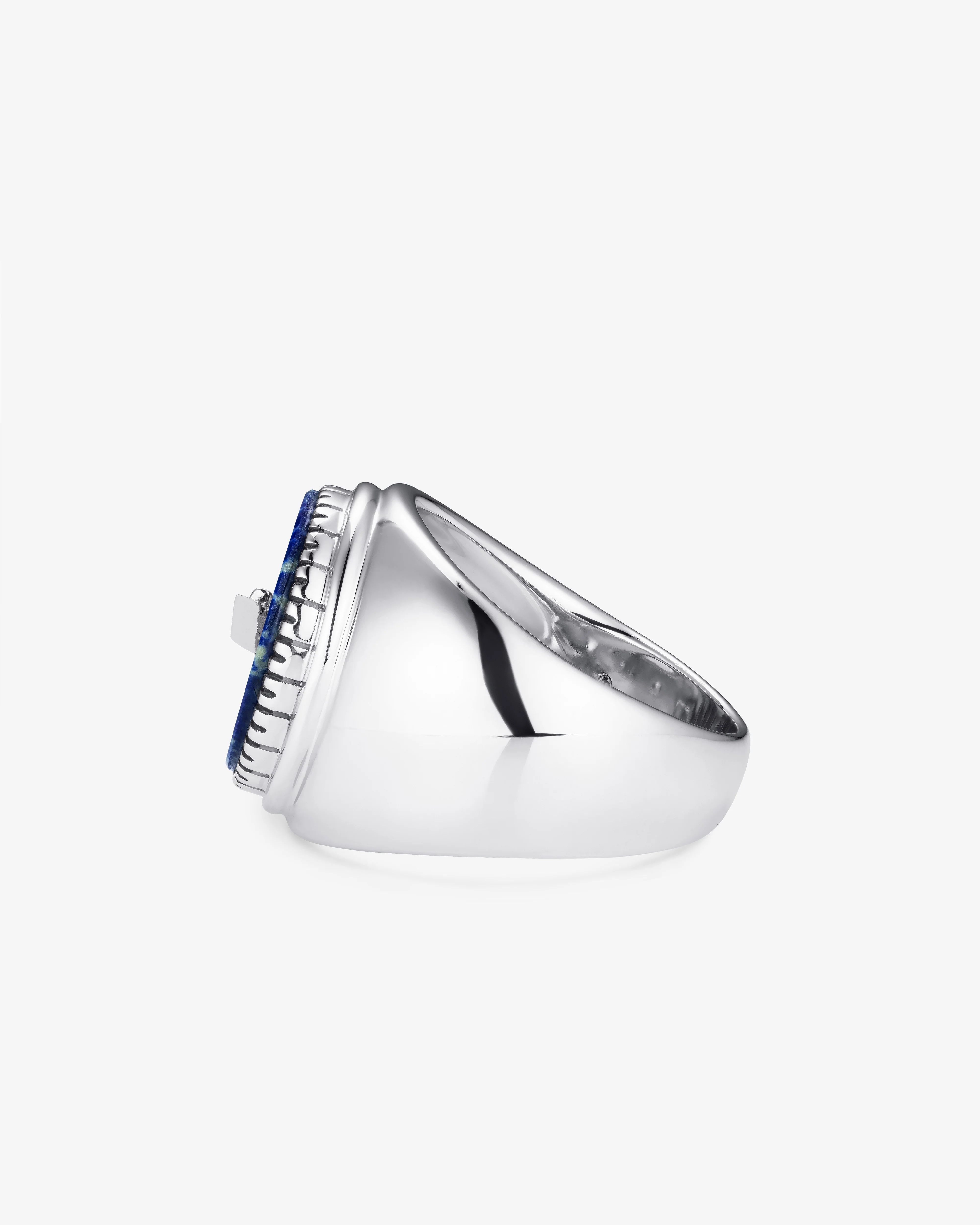 O Thongthai - Blue Lapis Lazuli Swoosh Ring - (Silver) - Image 2