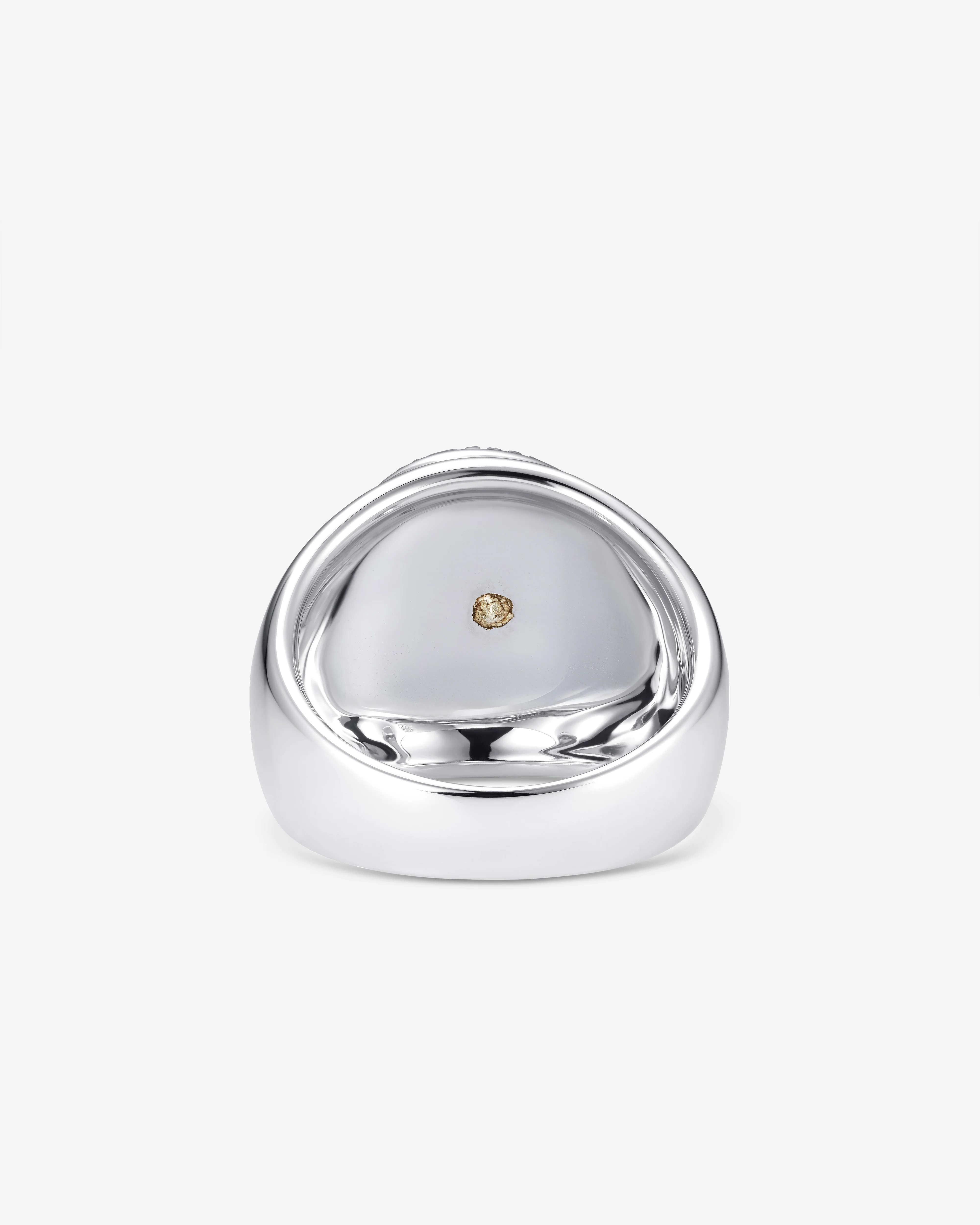 O Thongthai - Nephrite Jade Swoosh Ring - (Silver) - Image 3