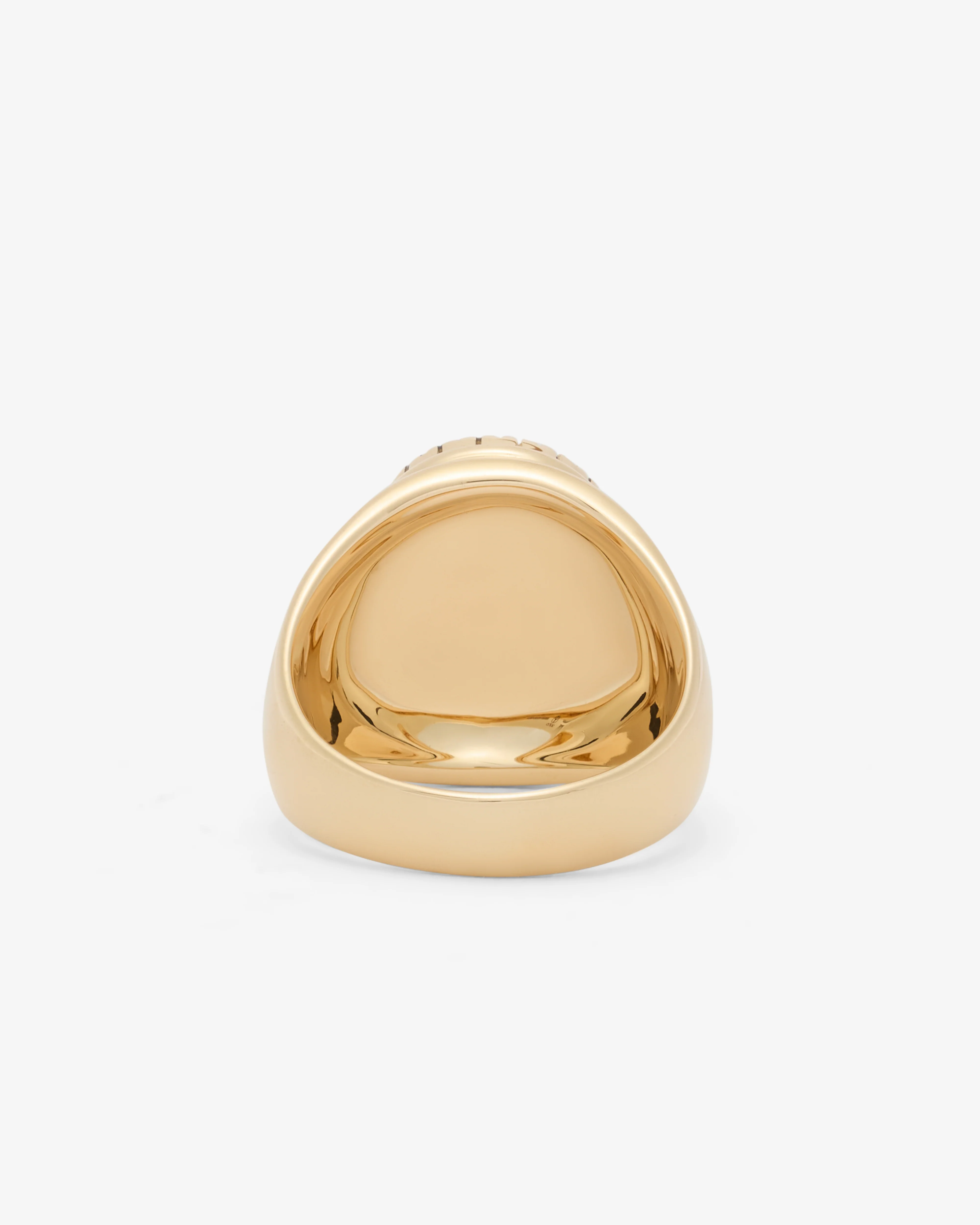 O Thongthai - Signature Signet Ring With Swoosh - (Yellow Gold) - Image 3