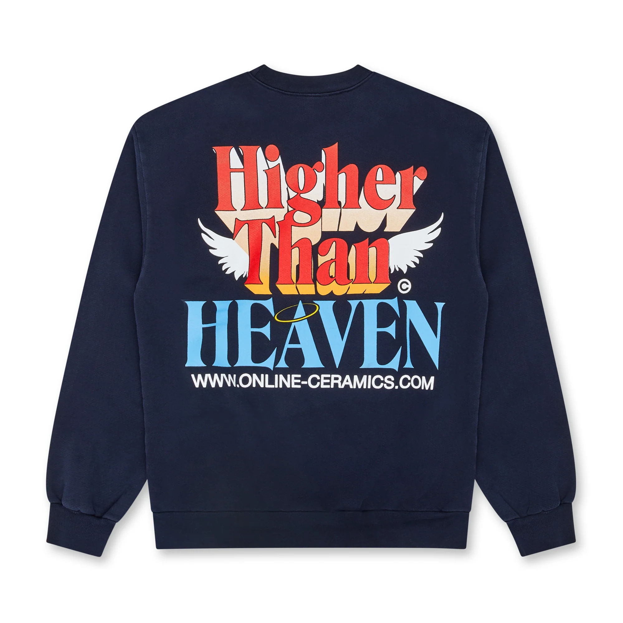 Online Ceramics - Higher Than Heaven Crewneck - (Navy) - Image 2