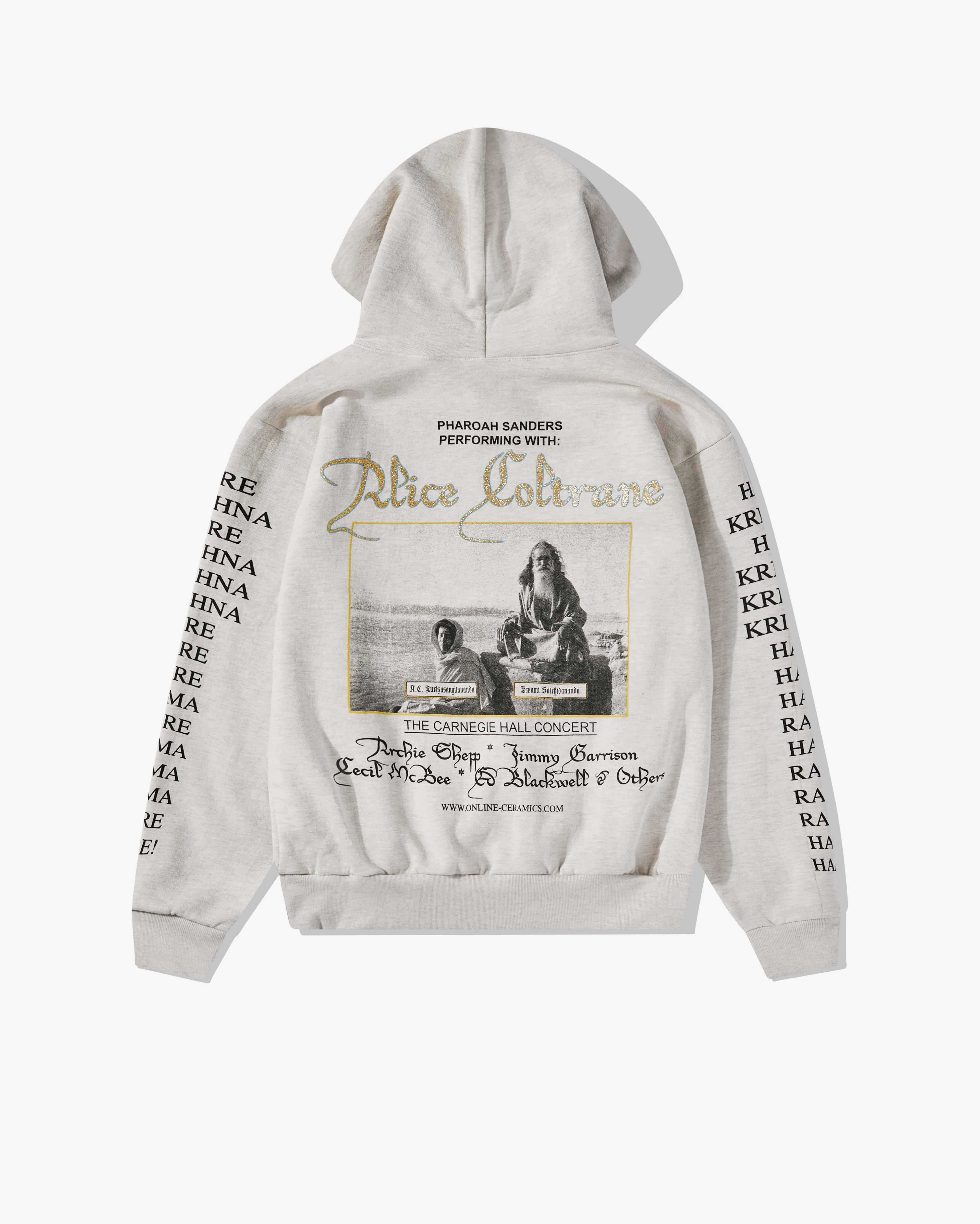 Online Ceramics - Men’s Alice Coltrane Journey In Satchidananda Hoodie - (Off White) - Image 2