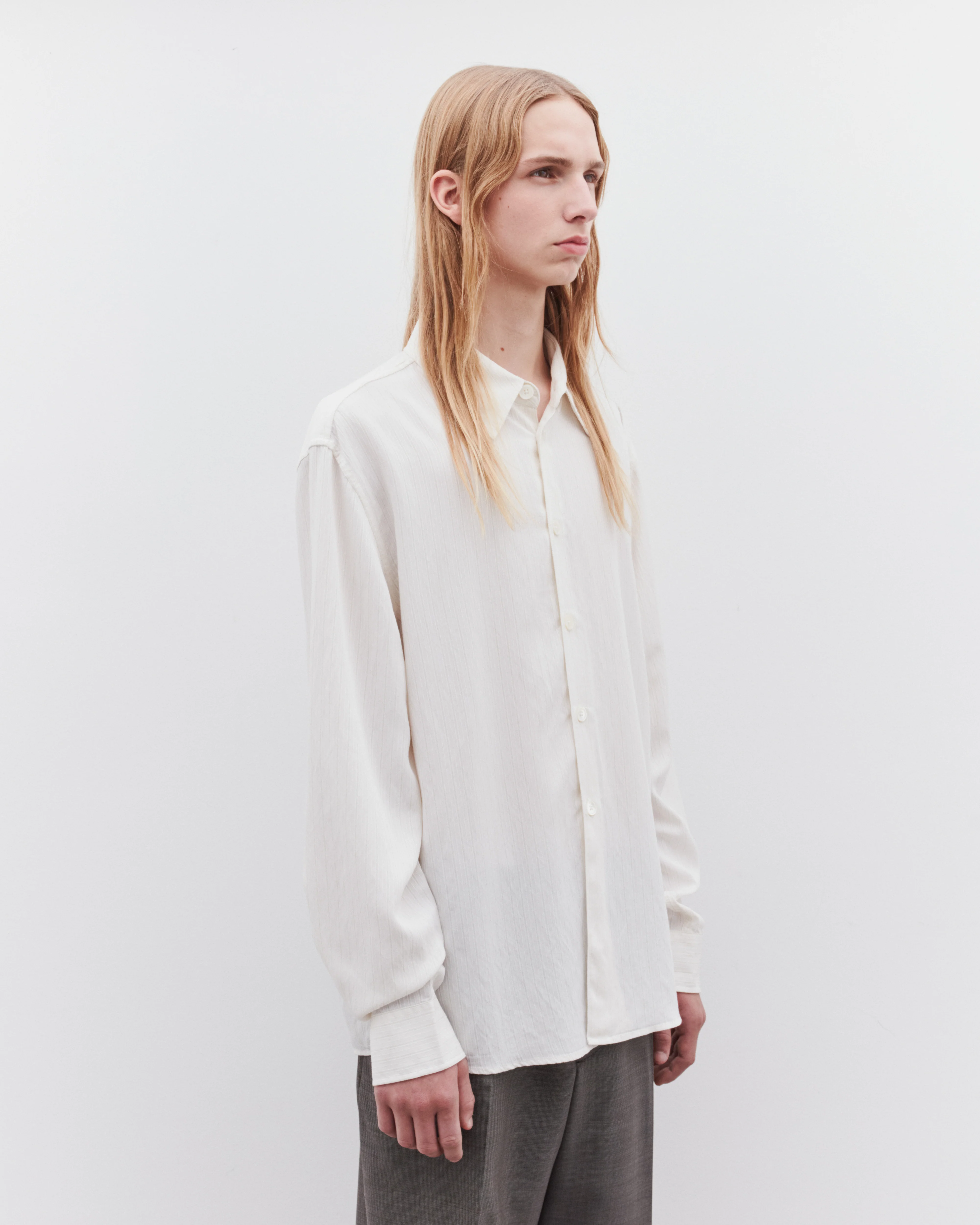 Our Legacy - Men’s Beyond Shirt - (Cream Stripe) - Image 3