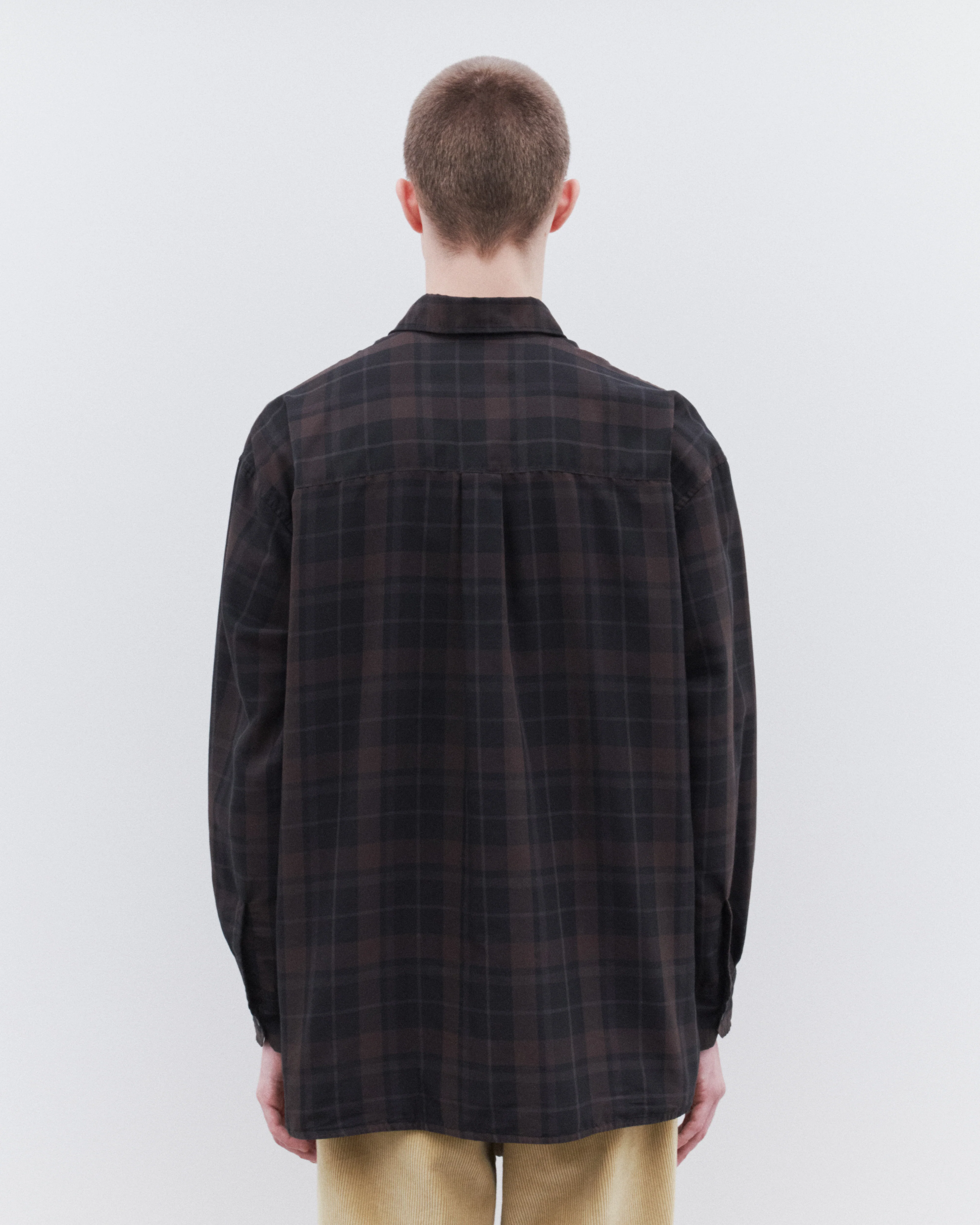 Our Legacy - Men’s Borrowed Shirt - (Black Sheer Shadow Check) - Image 5