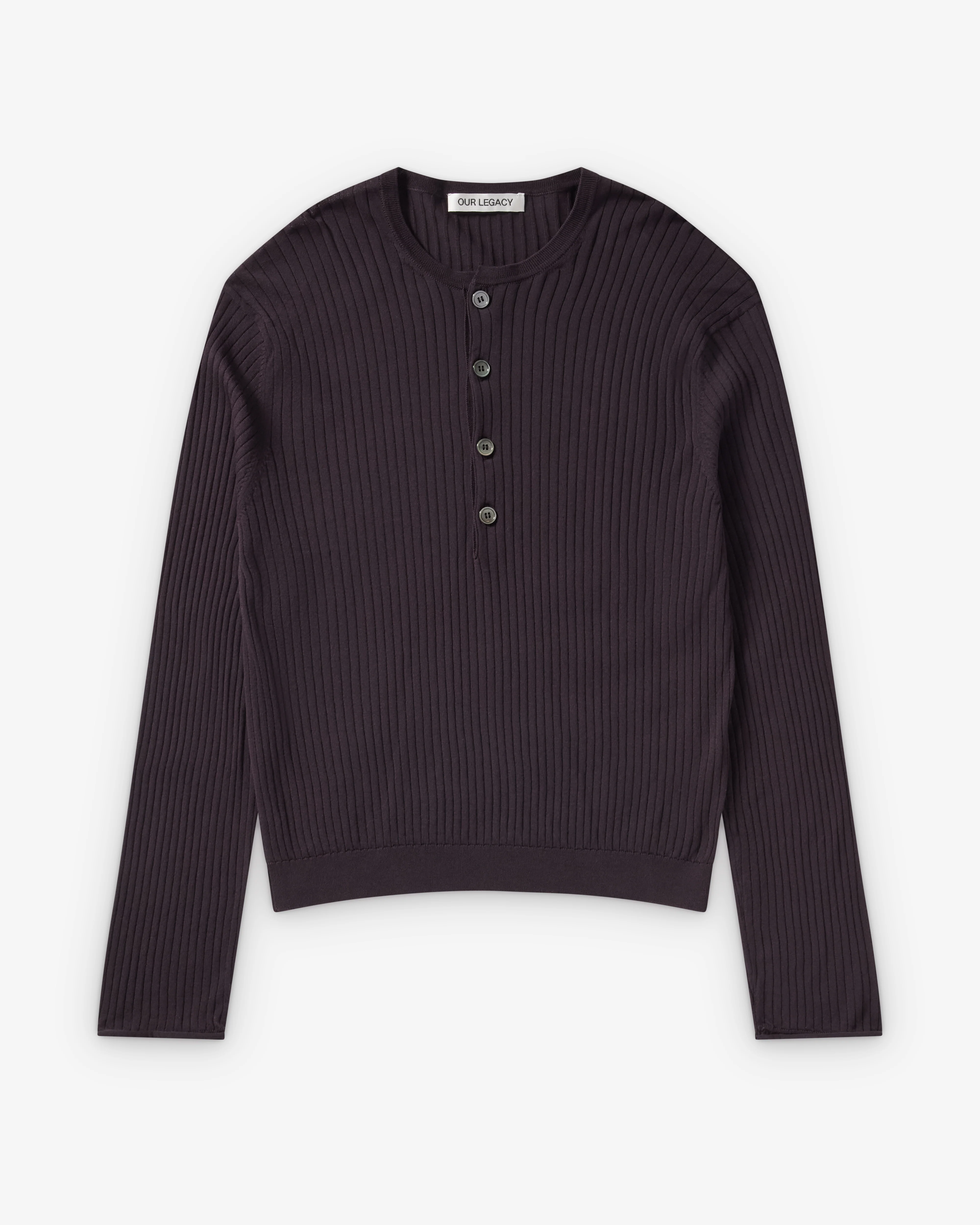 Our Legacy - Men's Fine Henley - (Noble Navy Cotton Crepe)