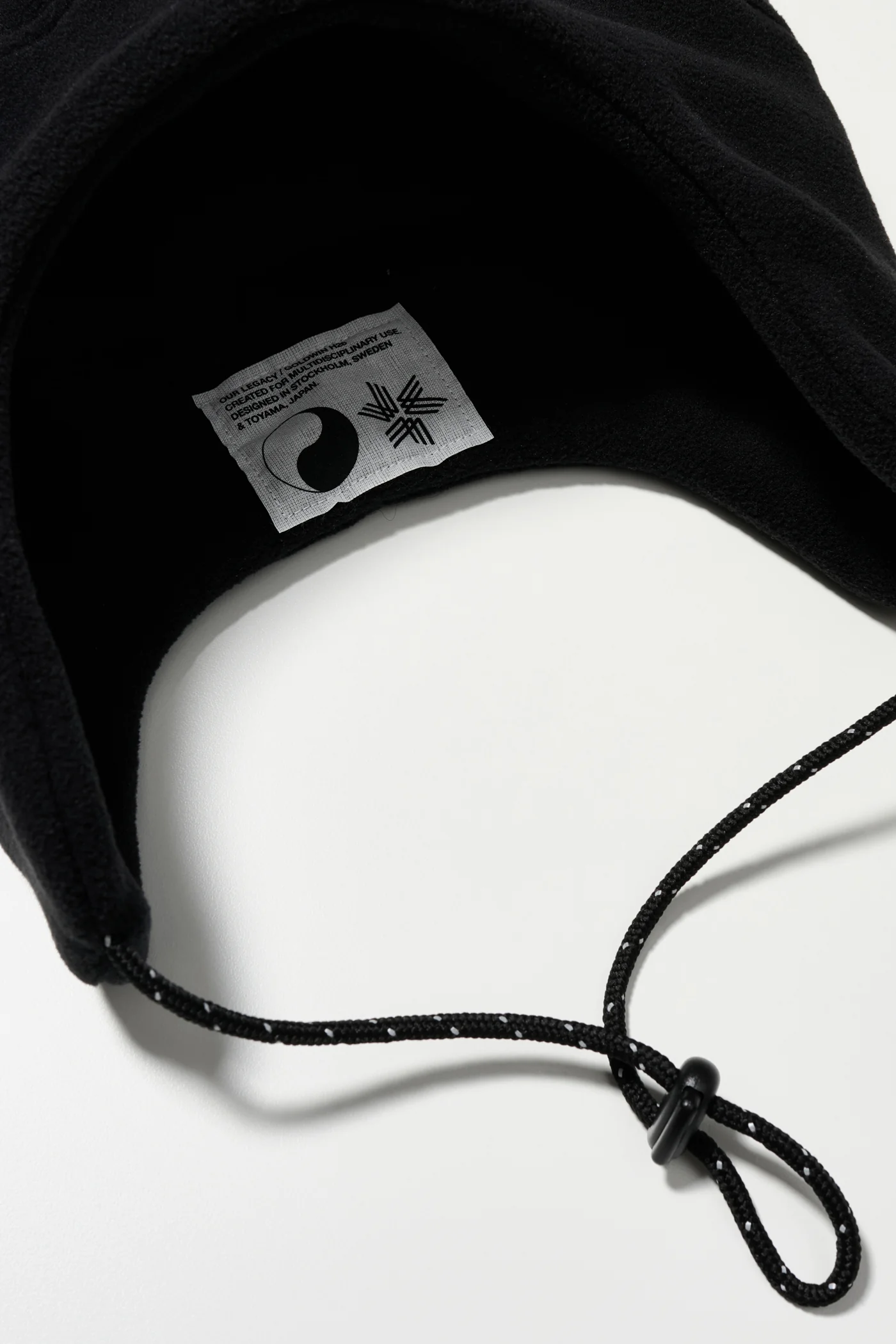 Our Legacy WORK SHOP - Men's Goldwin Fleece Hat - (Jet Black) - Image 4