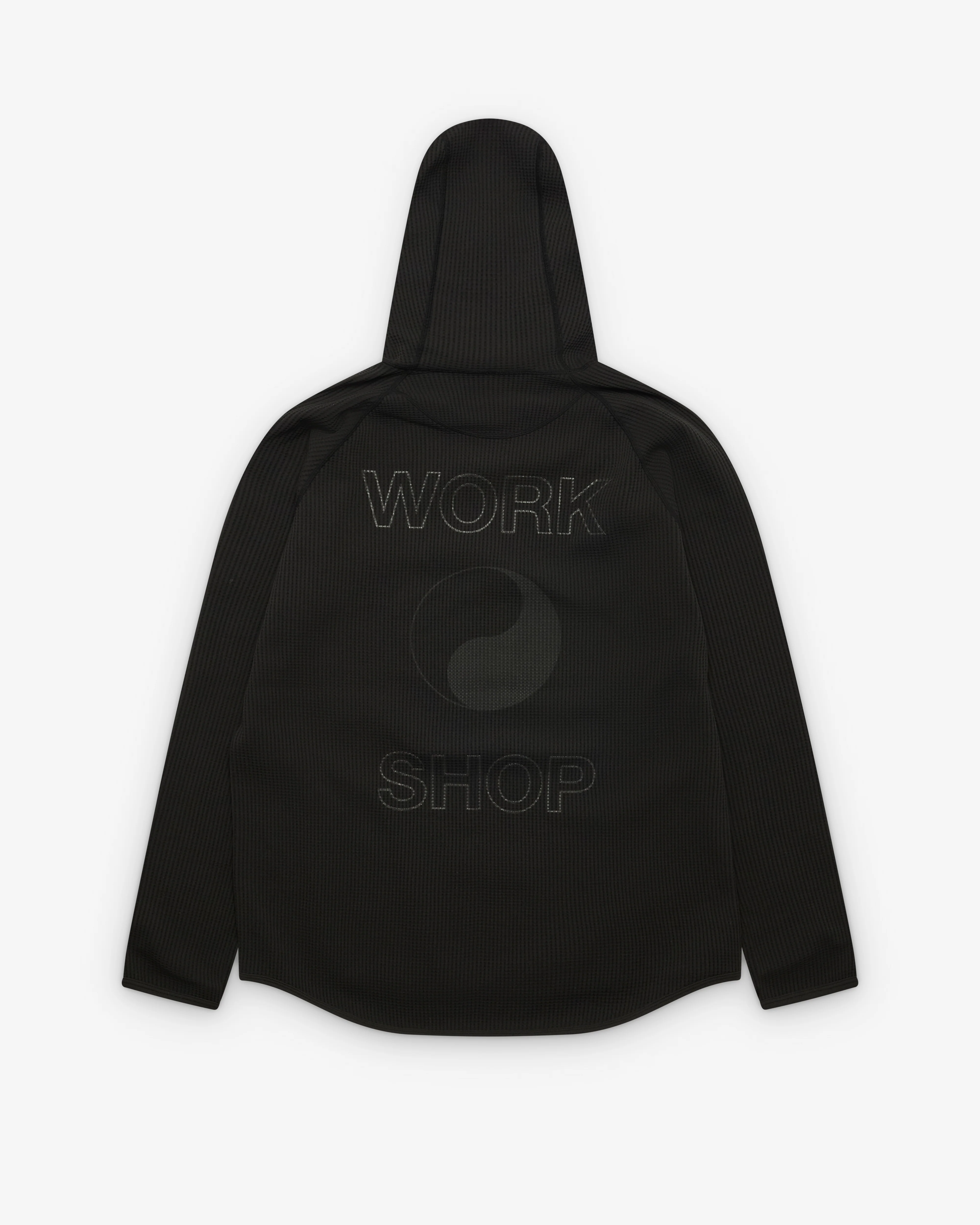 Our Legacy WORK SHOP - Men's Goldwin Waffle Hoodie - (Jet Black) - Image 2