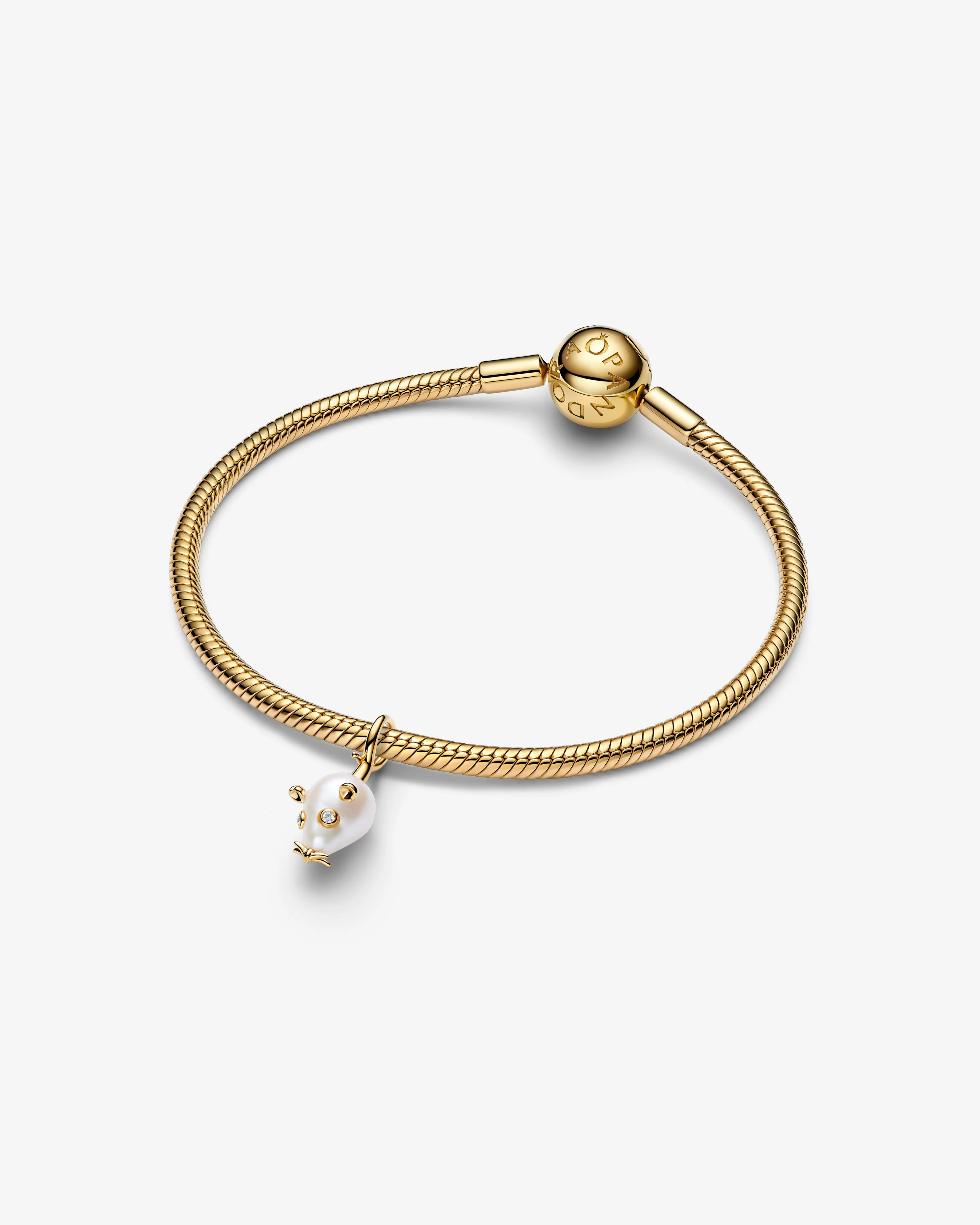 Pandora - Mouse Pendant - (Pearl/Gold) - Image 3