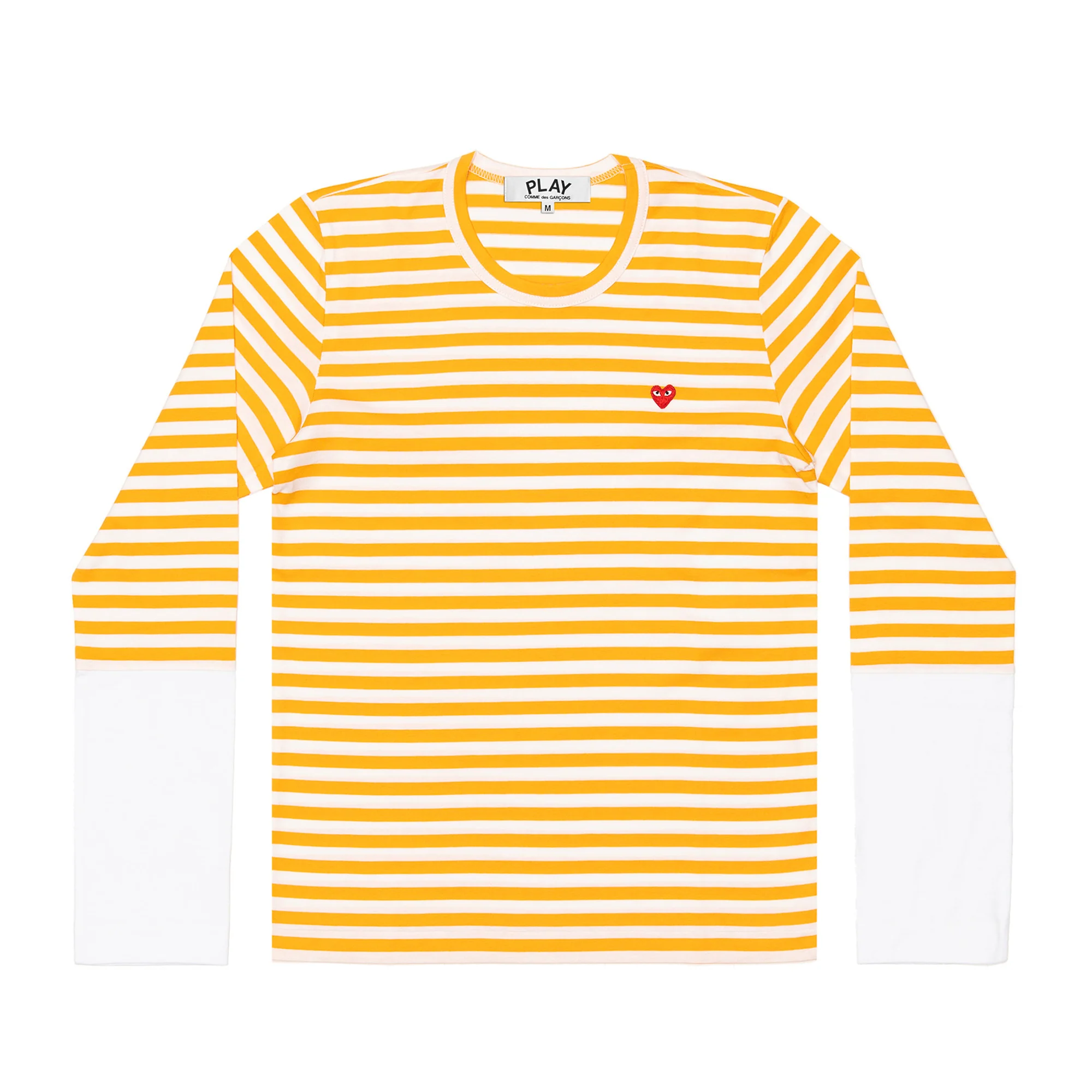 Play - Stripe White T-Shirt - (Yellow)