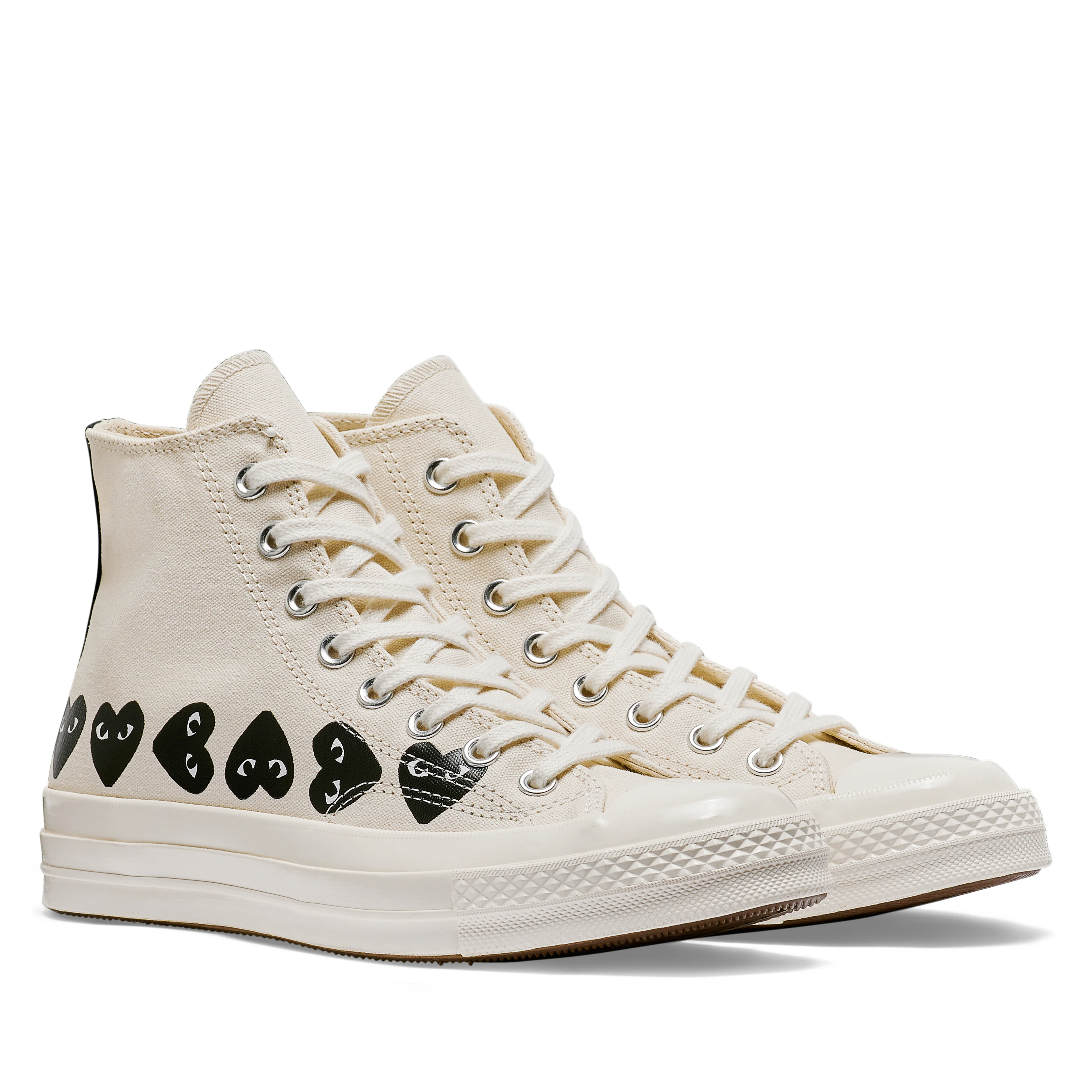 Play Converse - Multi Black Heart Chuck Taylor All Star '70 High Sneakers - (Beige) - Image 3