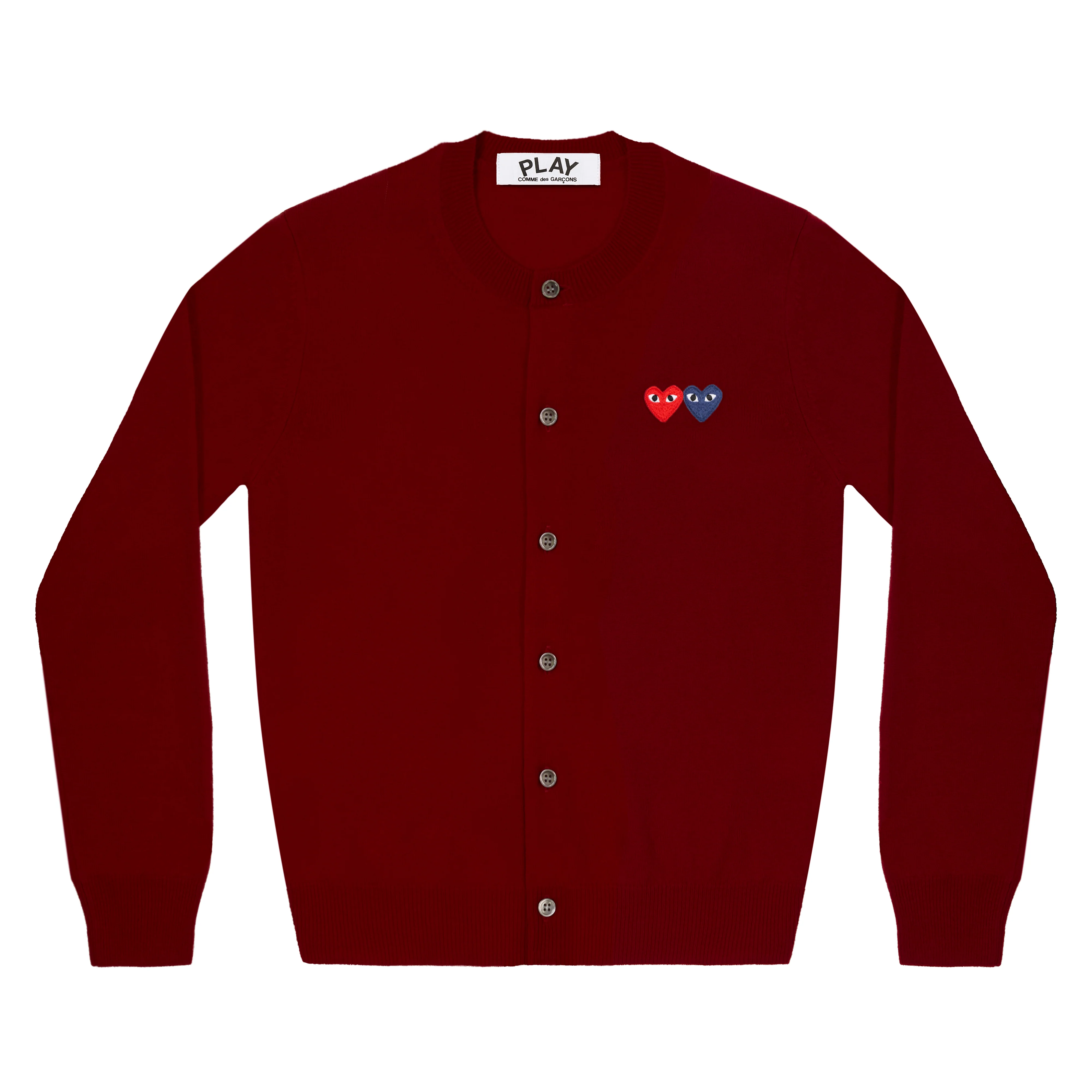 Play - Double Heart Women’s Cardigan - (Burgundy)