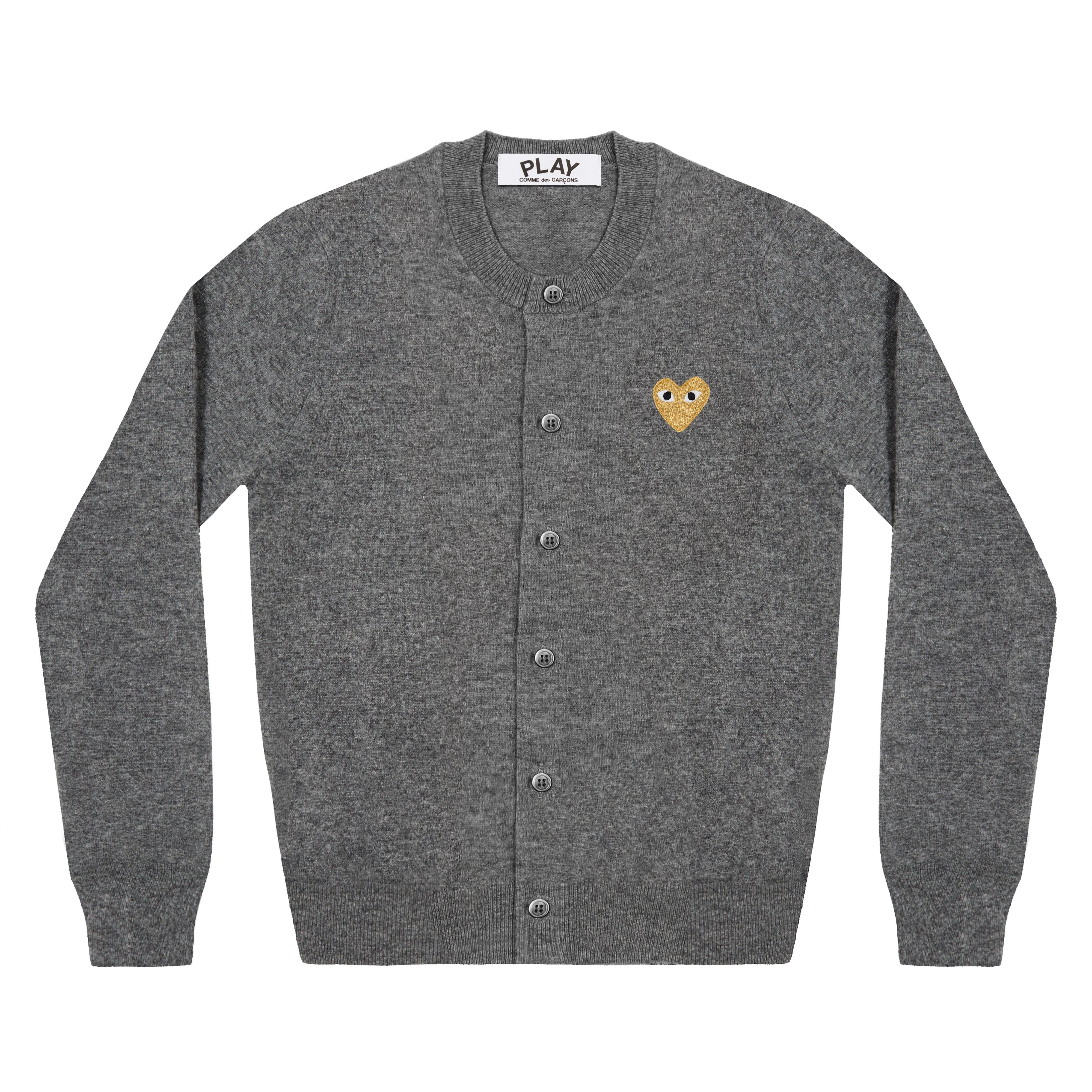 Play - Gold Heart Women’s Cardigan - (Mid Grey)