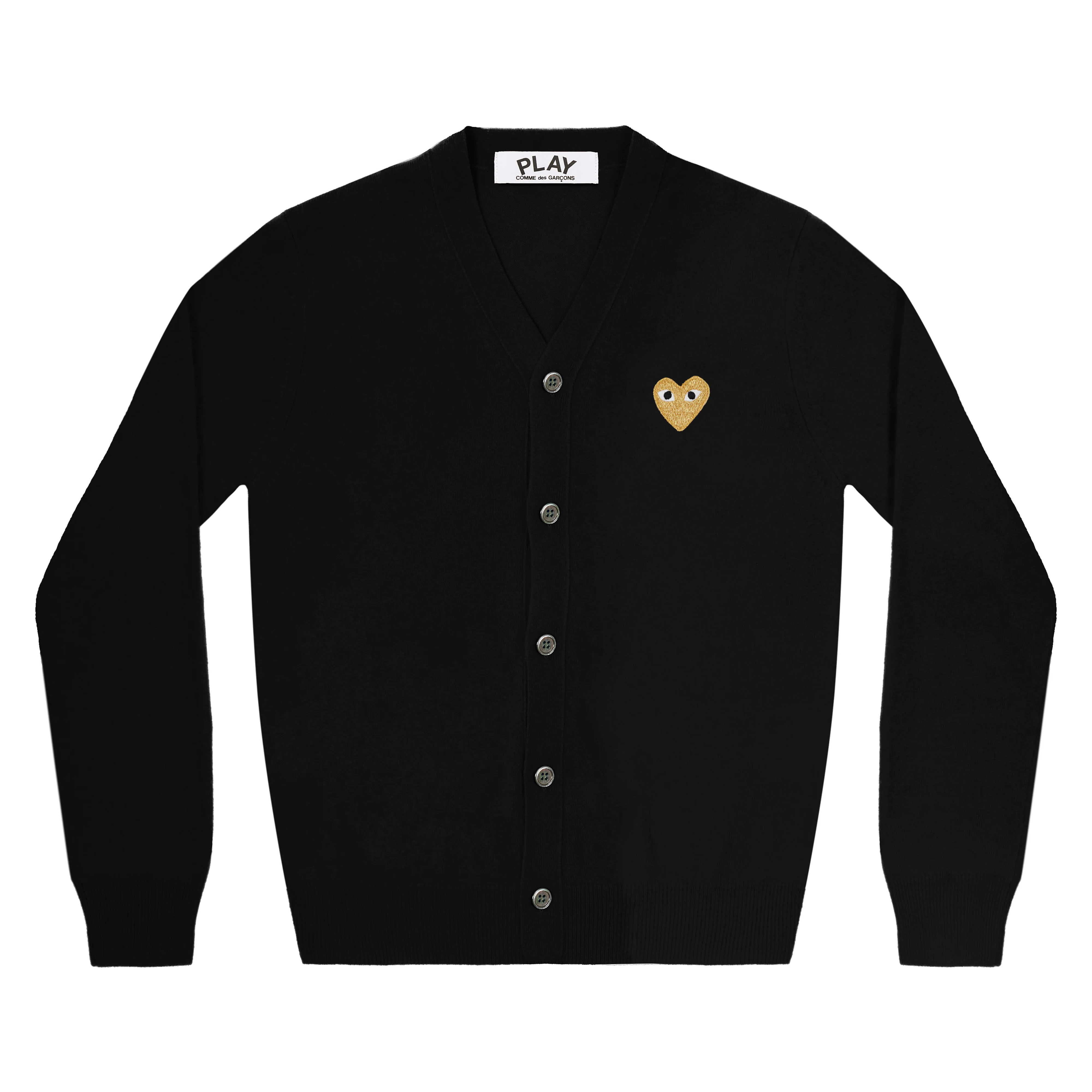 Play - Gold Heart Men’s Cardigan - (Black)