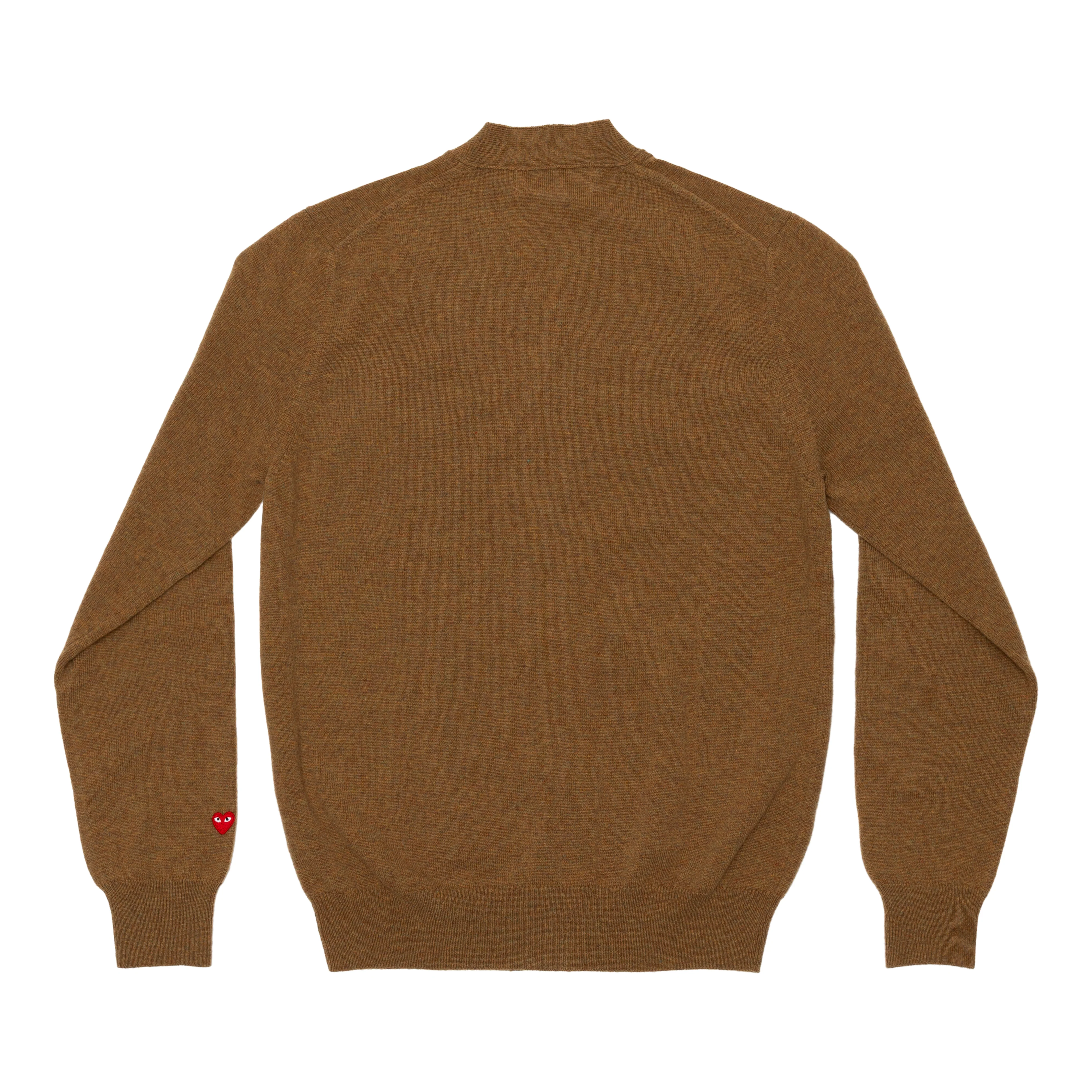 Play - Men’s Lambswool V Neck Cardigan - (Brown) - Image 2