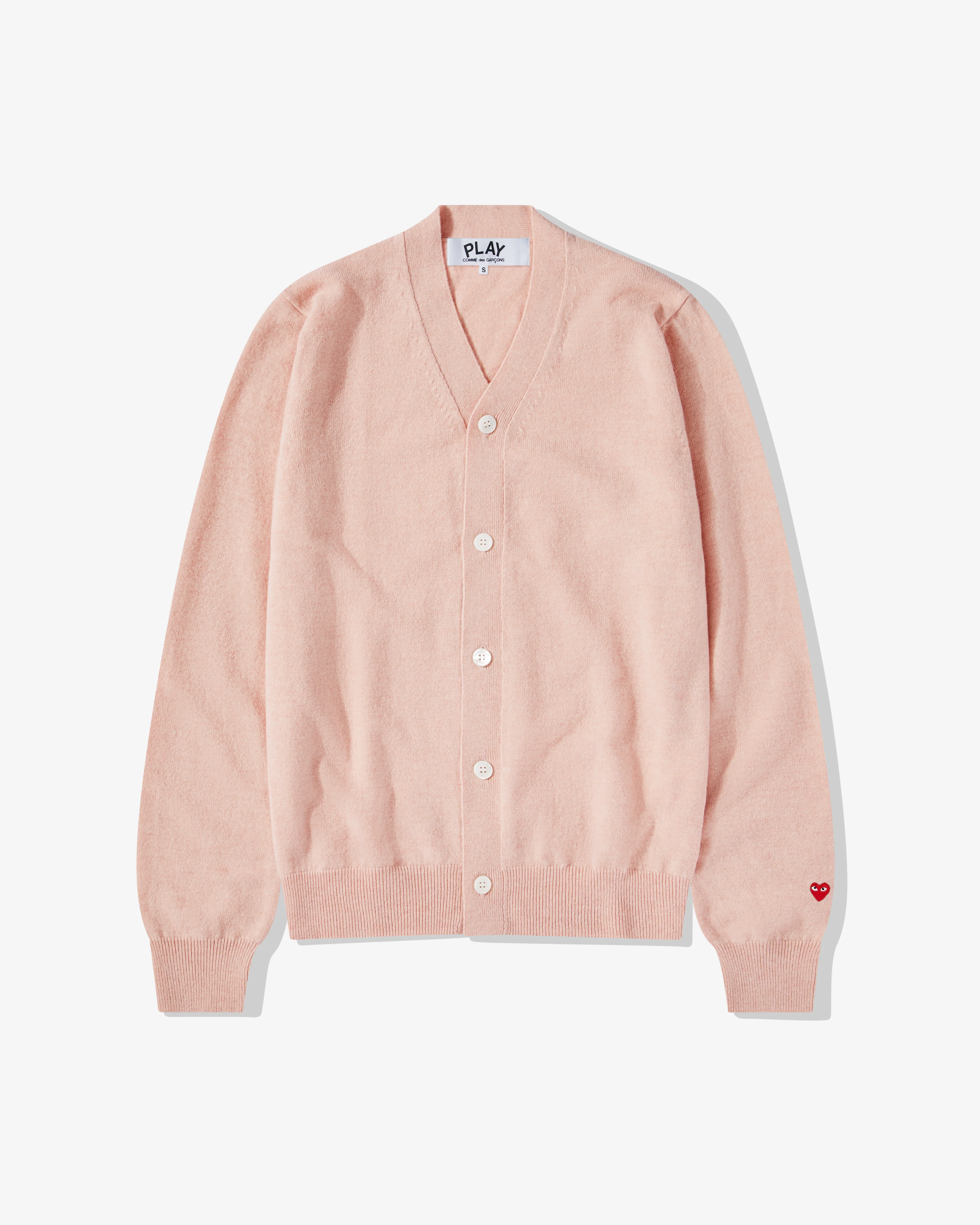 Play - Men’s Lambswool V Neck Cardigan - (Pink)