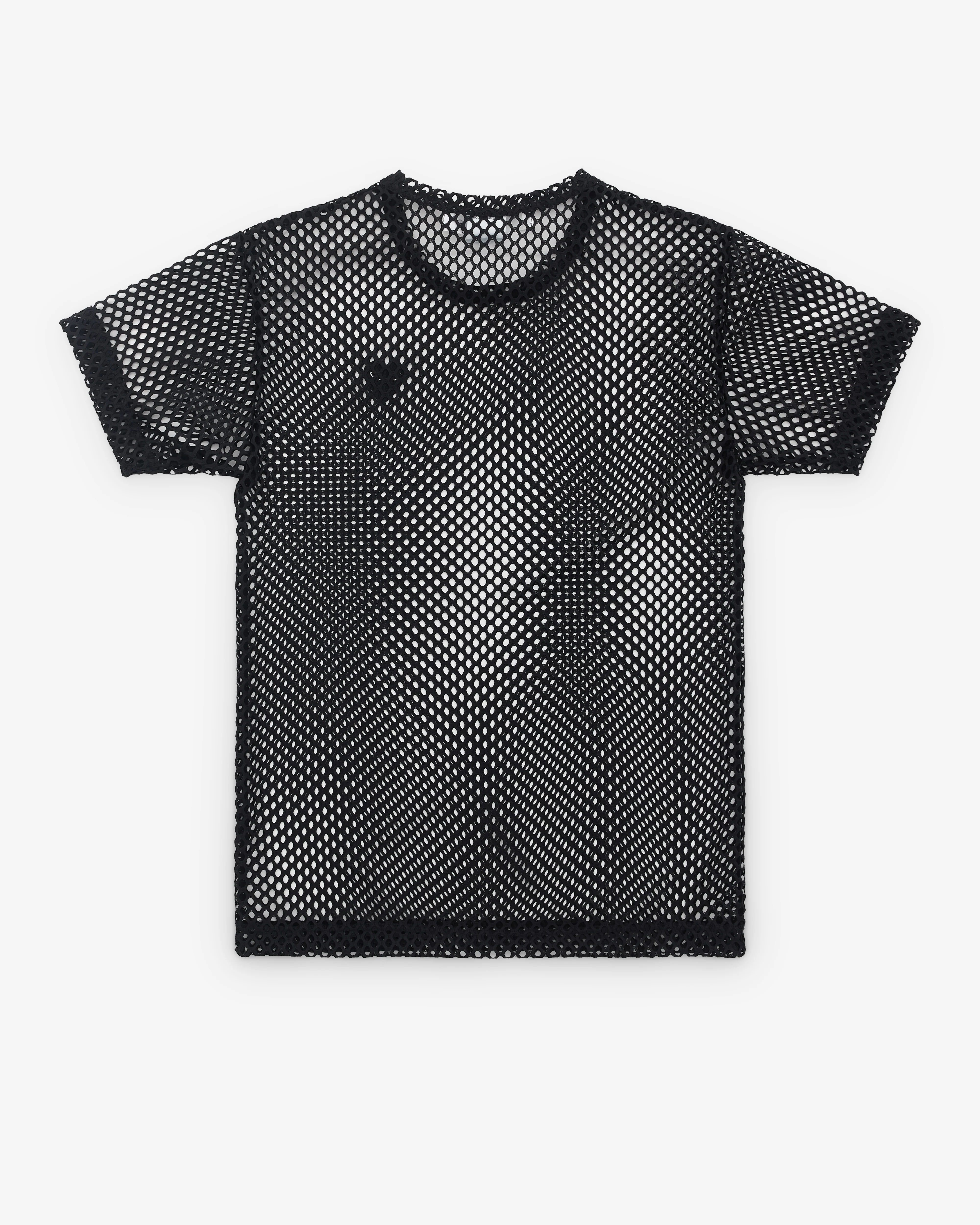 Play - Mesh T-Shirt Black Heart - (Black) - Image 2