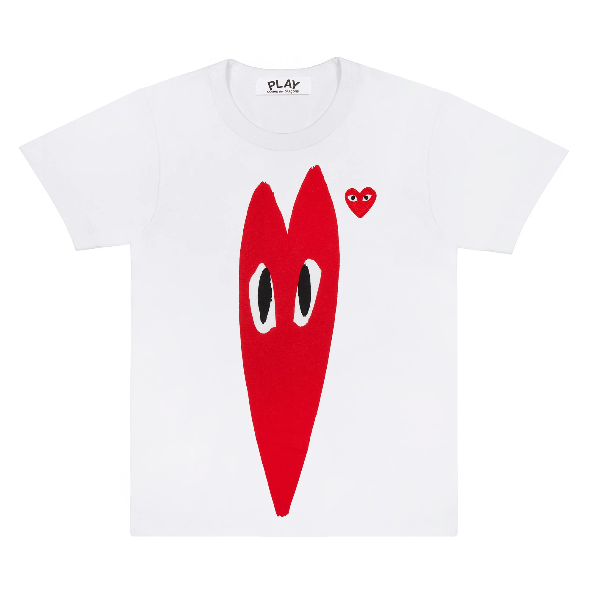 Play - T-Shirt with Red Heart - (White)