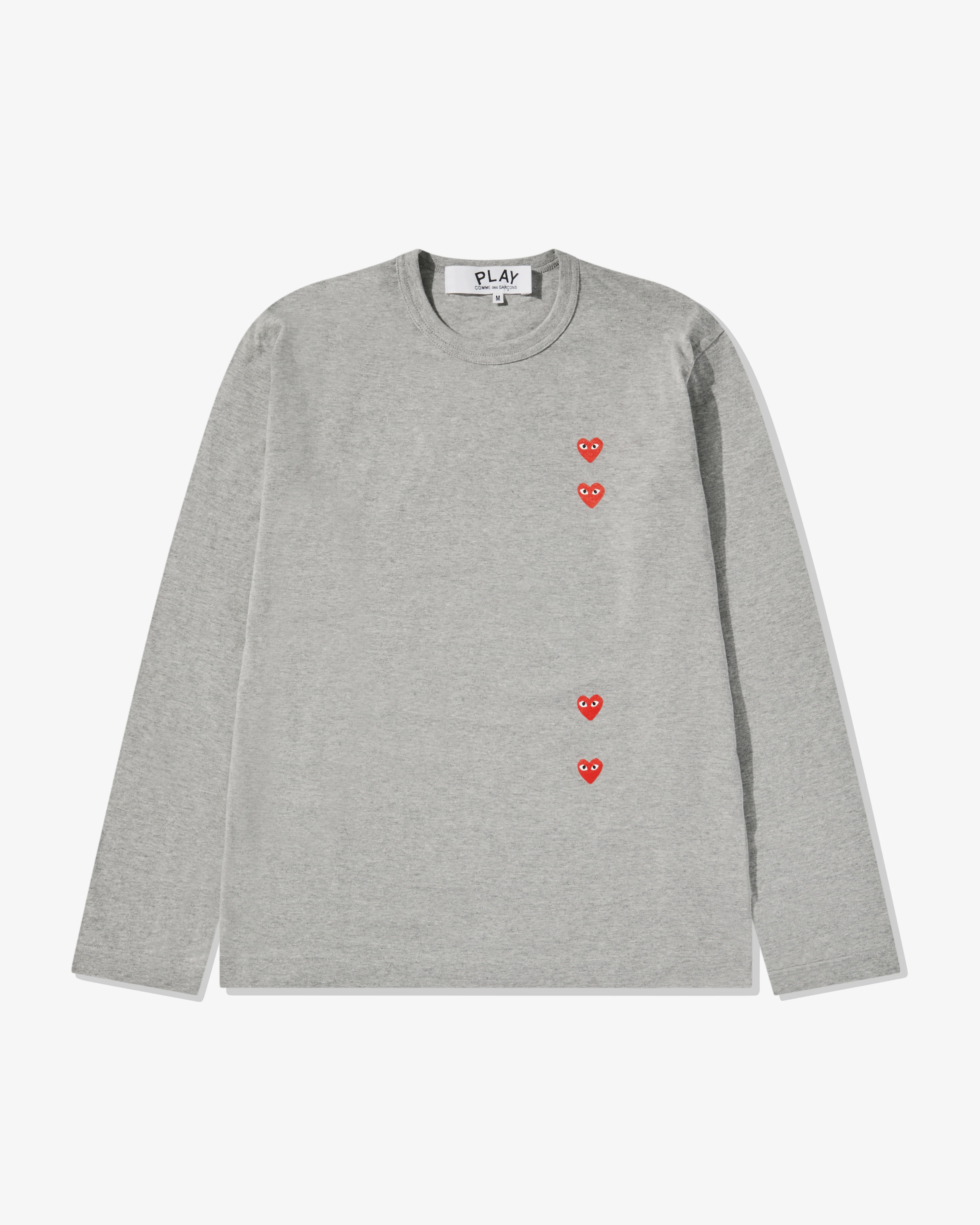 Play - Multi Red Heart Longsleeve T-Shirt - (Grey)