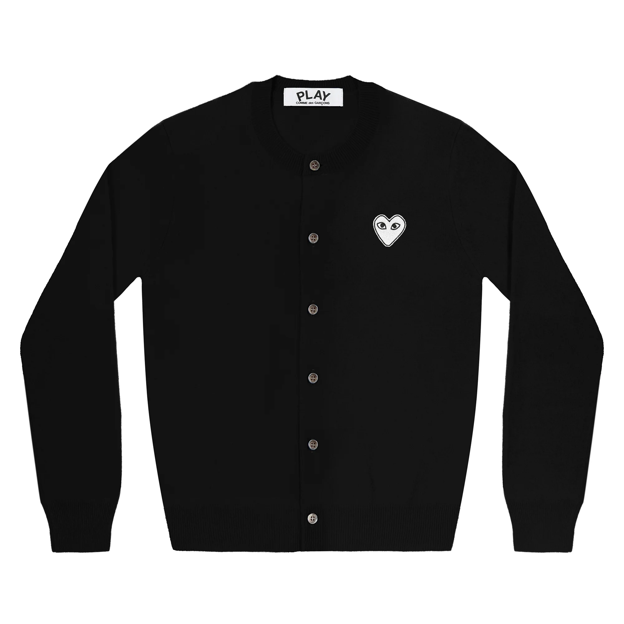 Play - White Heart Women’s Cardigan - (Black)