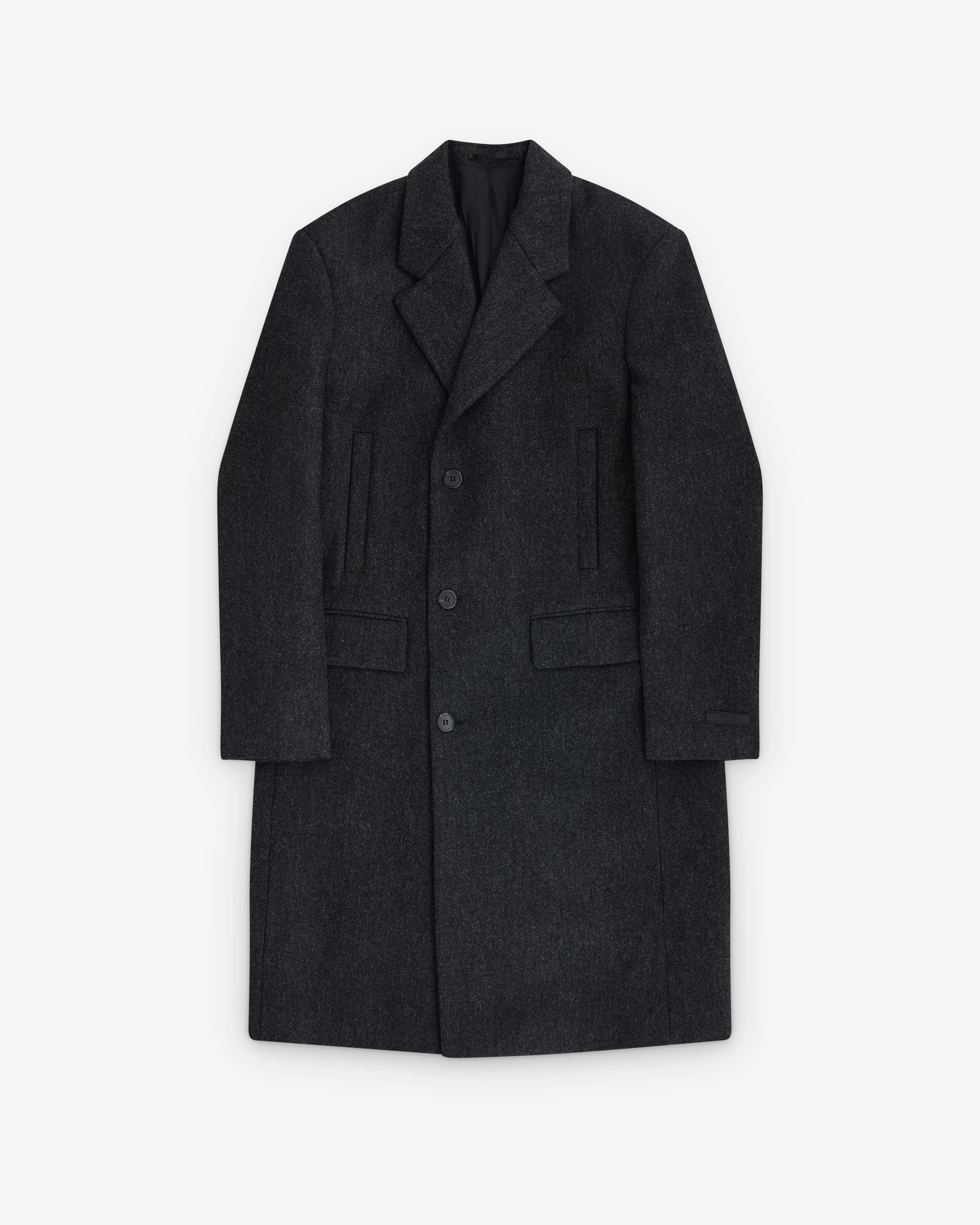 Prada - Men’s Single Breasted Wool Coat - (Slate Grey)
