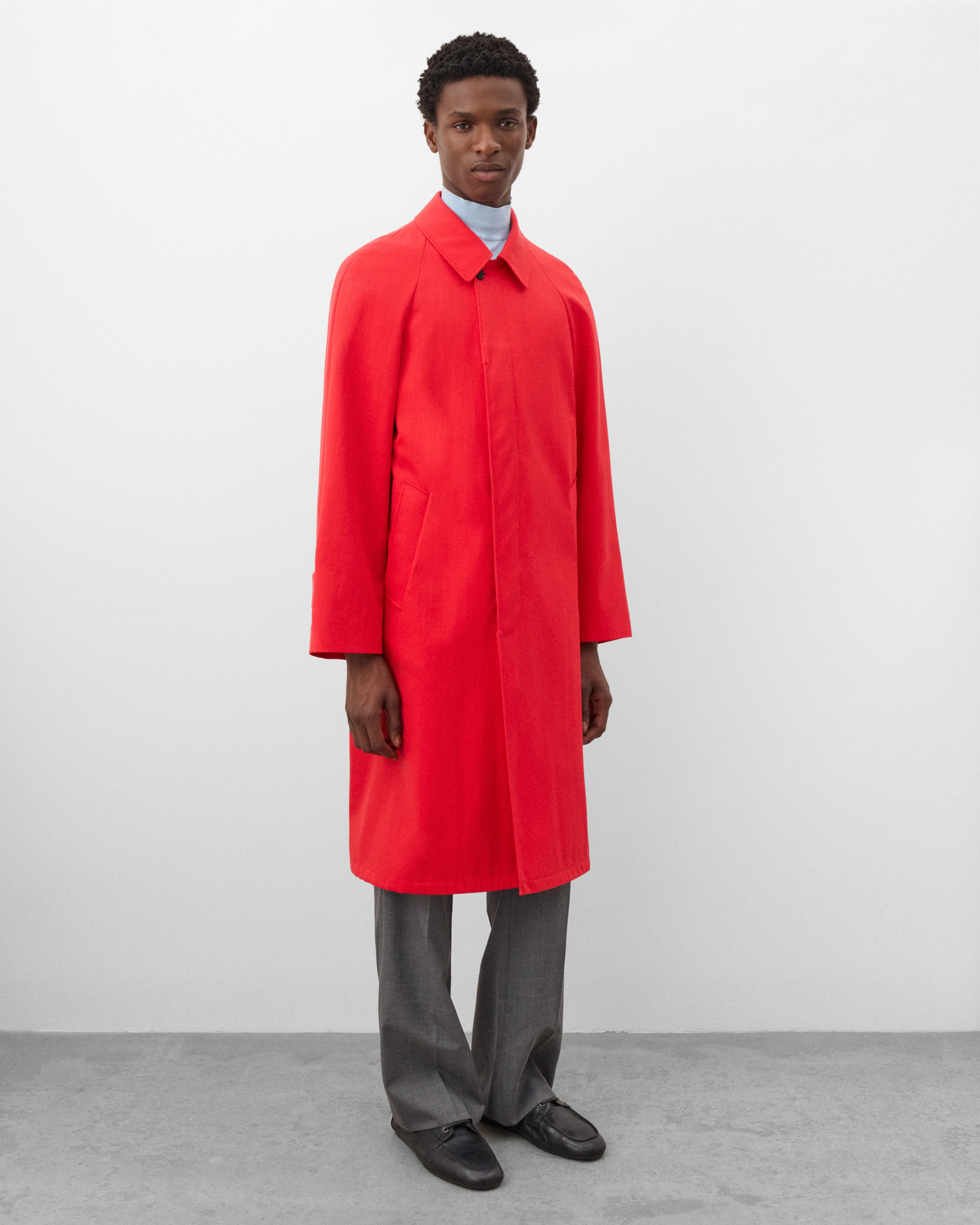 Prada - Men's Technical Gabardine Coat - (Red) - Image 4