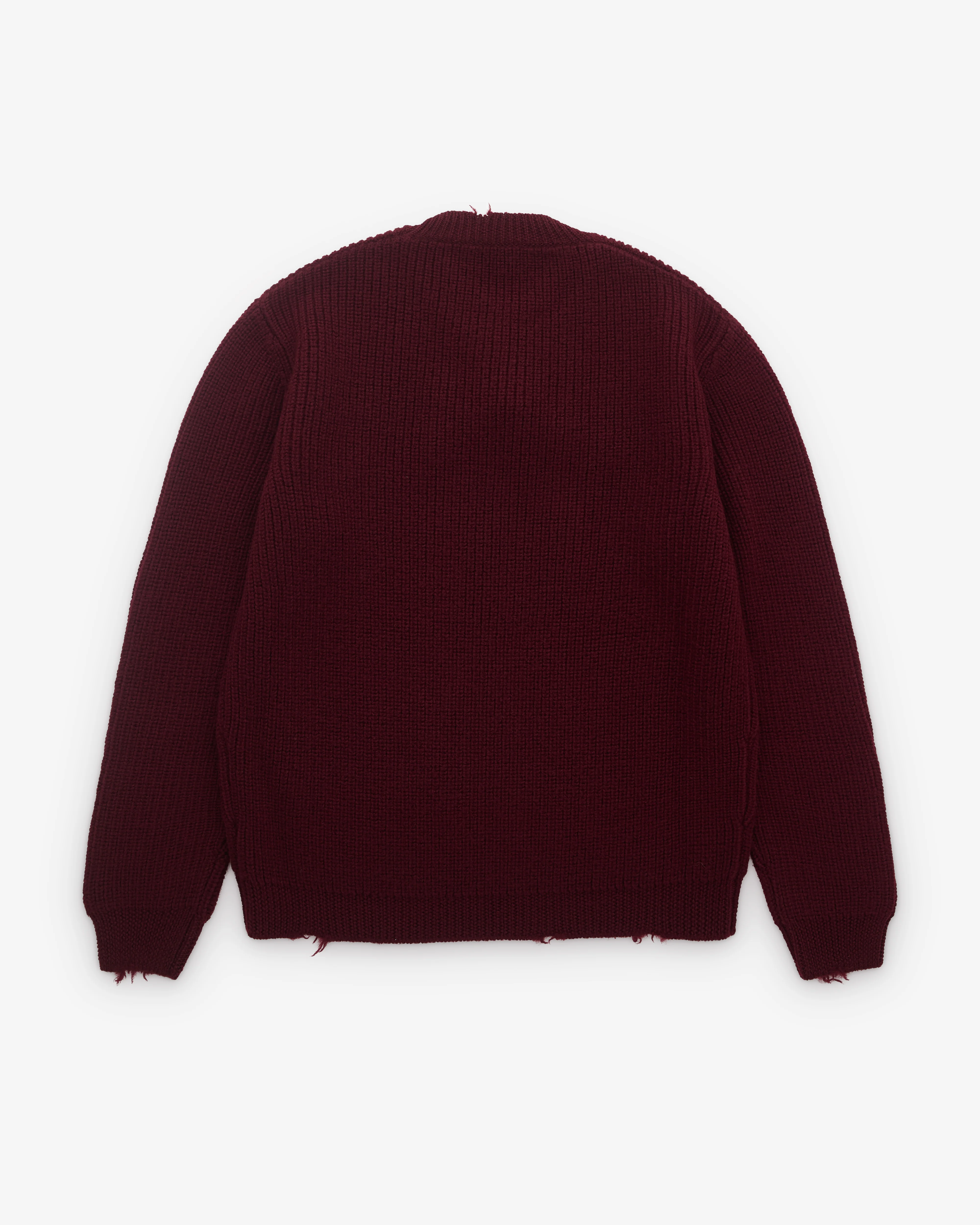 Prada - Men’s Baseball Chain Knit - (Burgundy) - Image 2