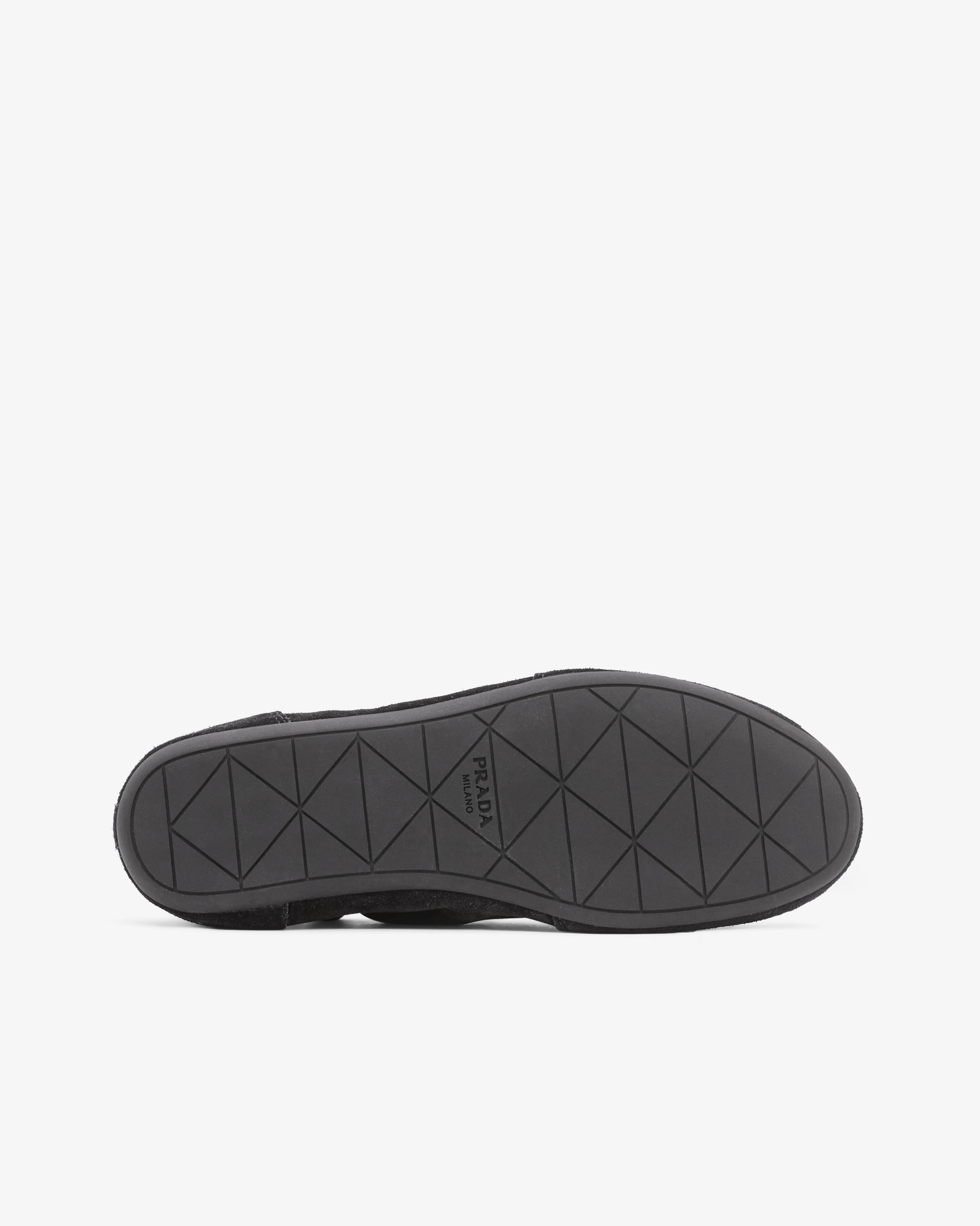 Prada - Men’s Collapse Re-Nylon and Suede Elasticized Sneakers - (Black) - Image 6