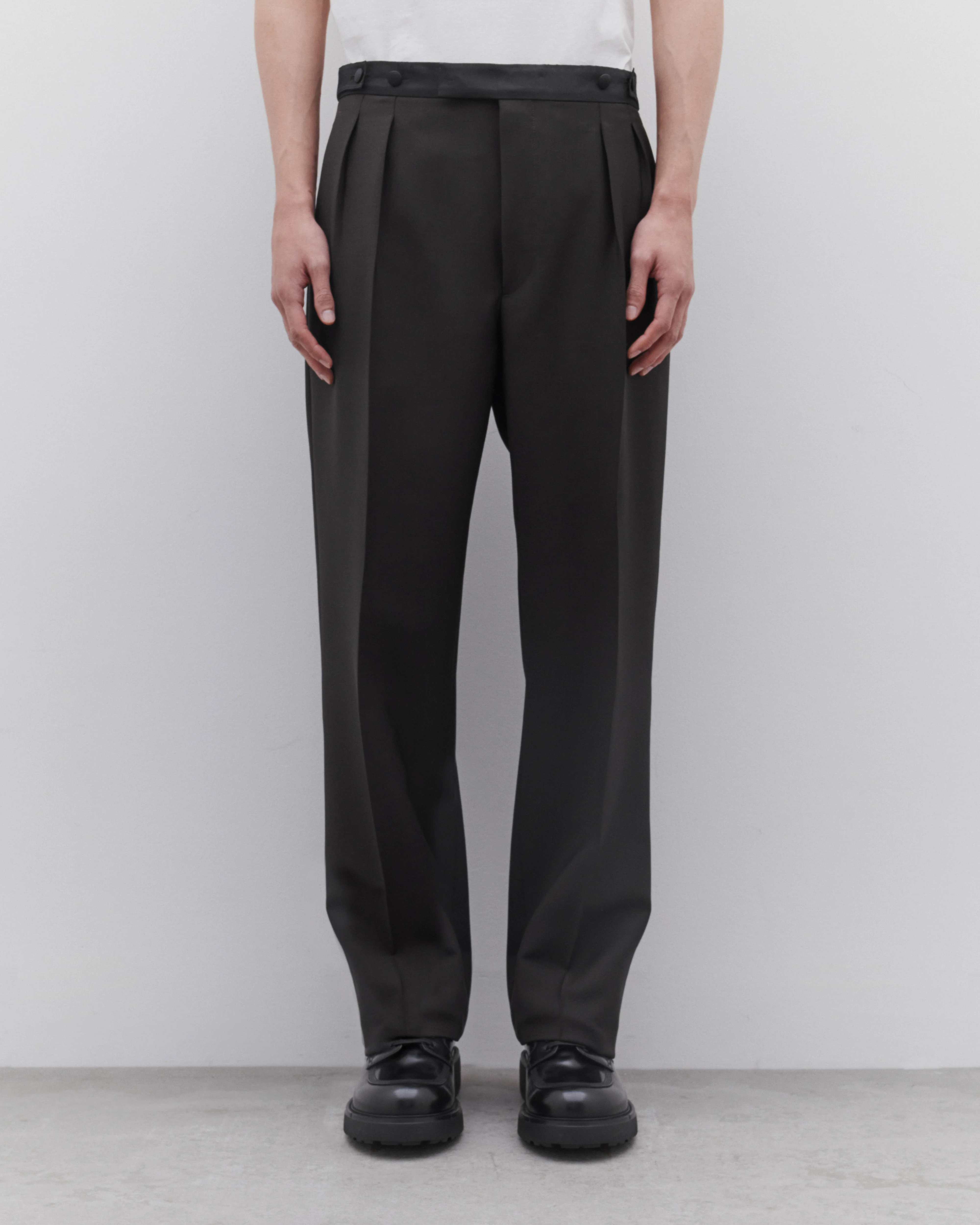 Prada - Men’s Mohair Wool Trousers - (Ebony) - Image 2
