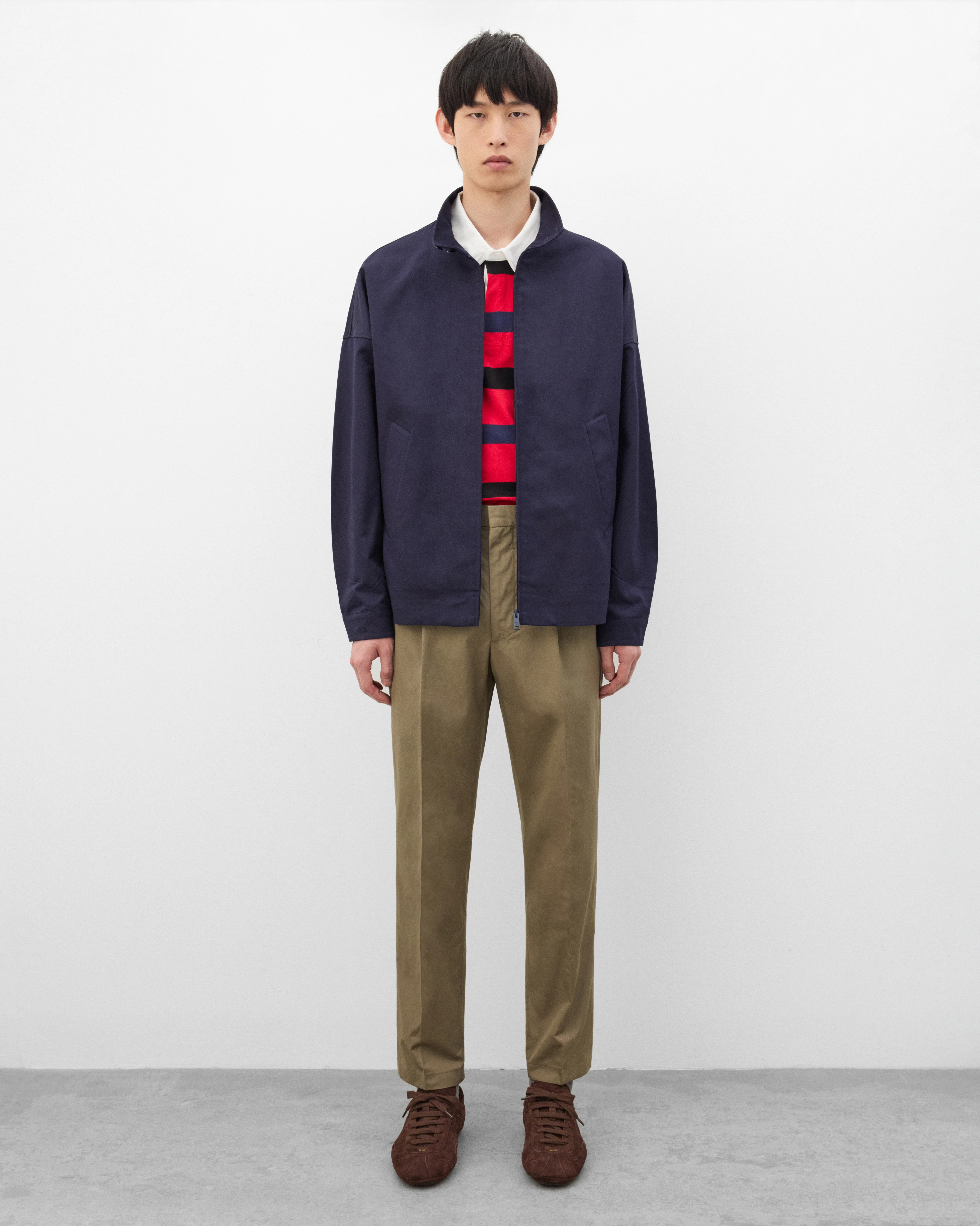 Prada - Men's Short Sleeve Polo Shirt - (Red/Blue) - Image 6