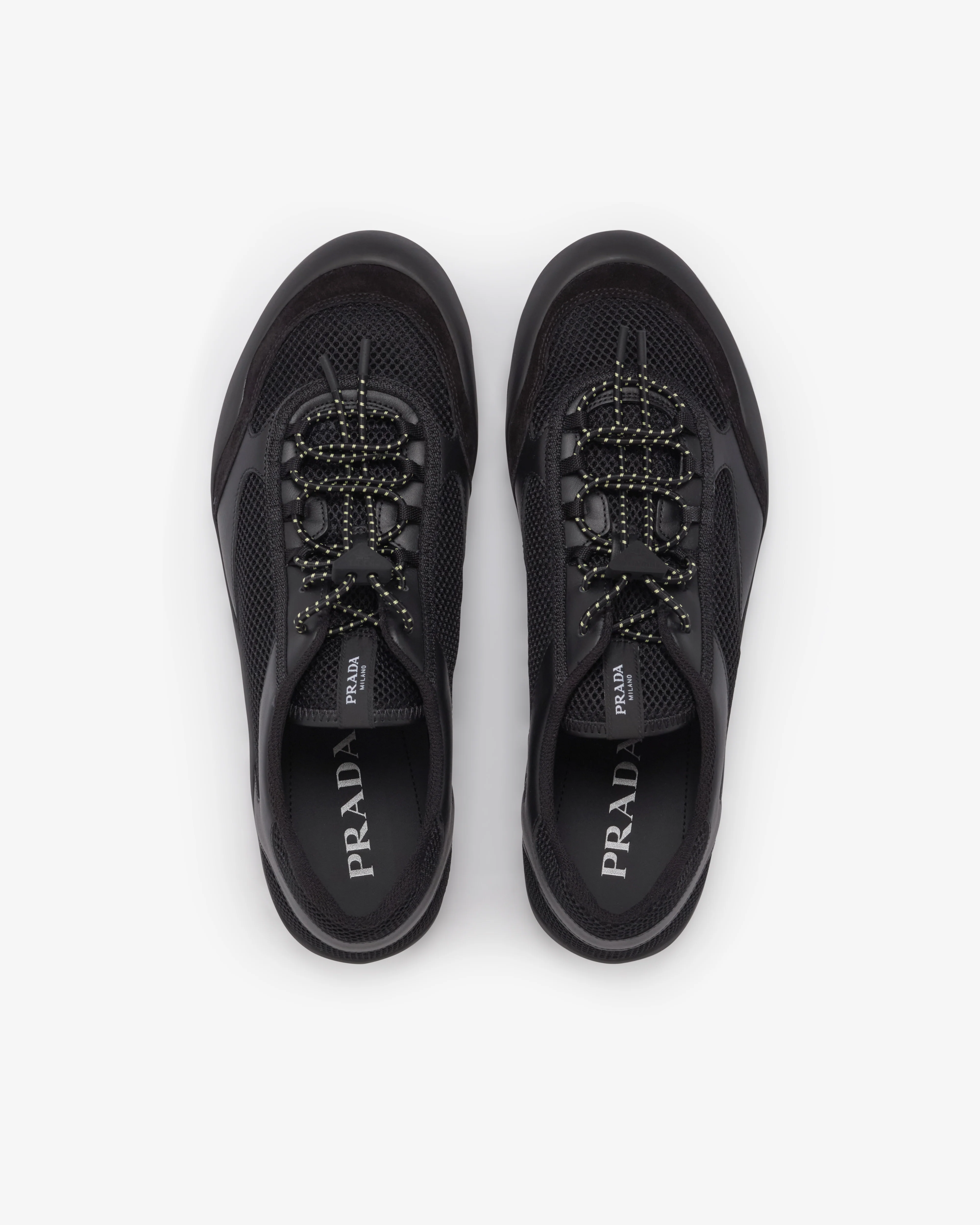 Prada - Men's Mesh Fabric Sneakers - (Black) - Image 5