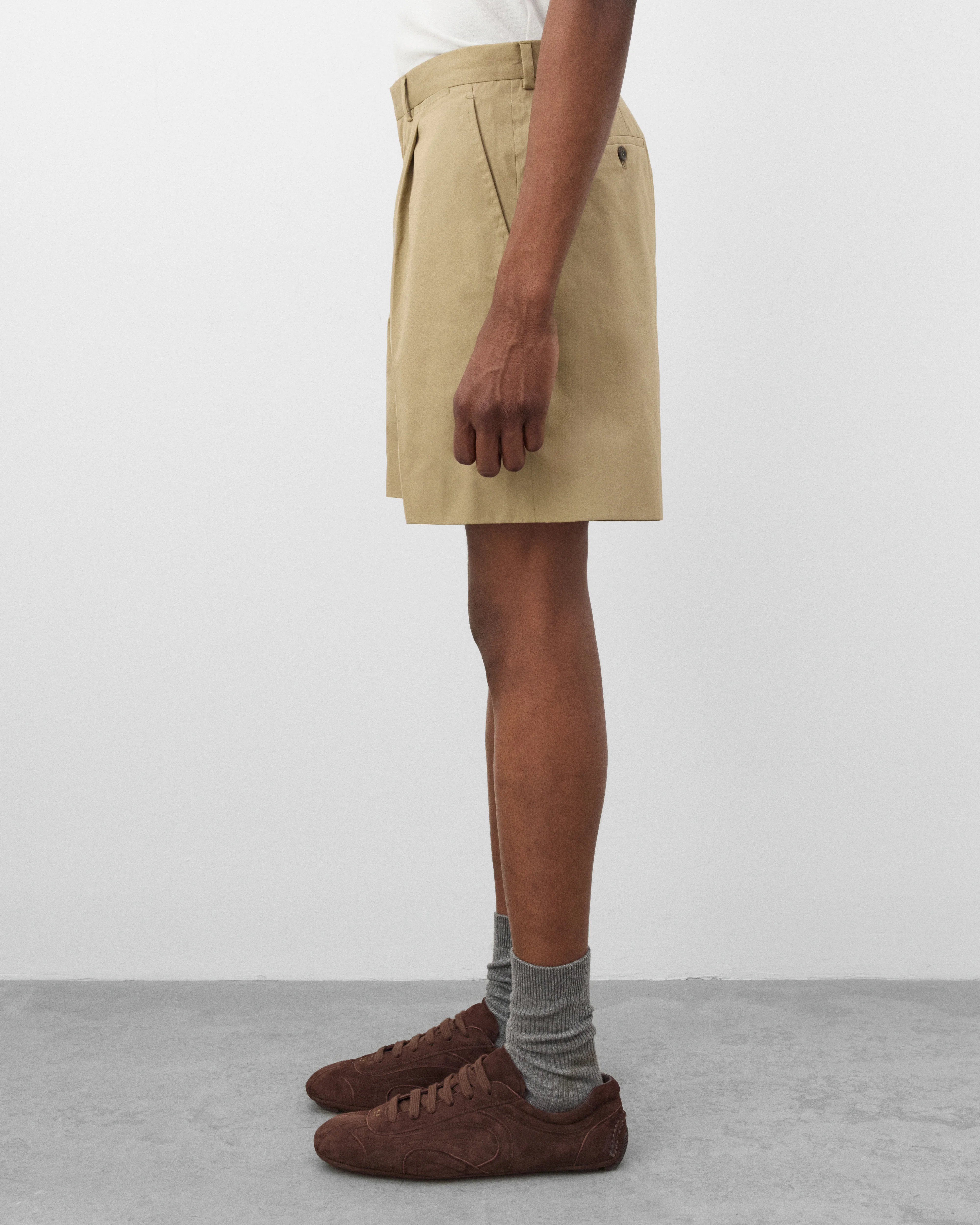Prada - Men's Pleated Shorts - (Beige) - Image 4