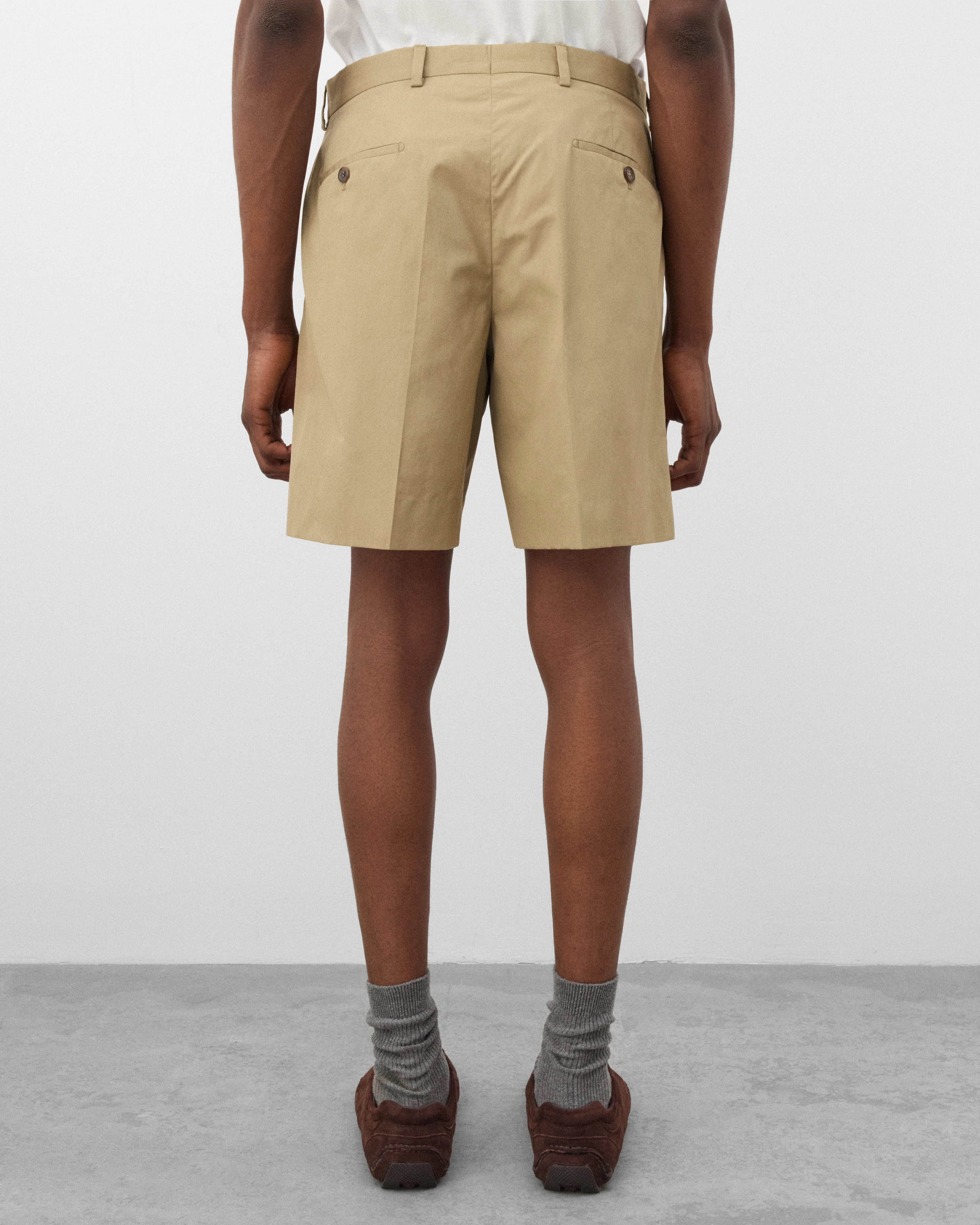 Prada - Men's Pleated Shorts - (Beige) - Image 5