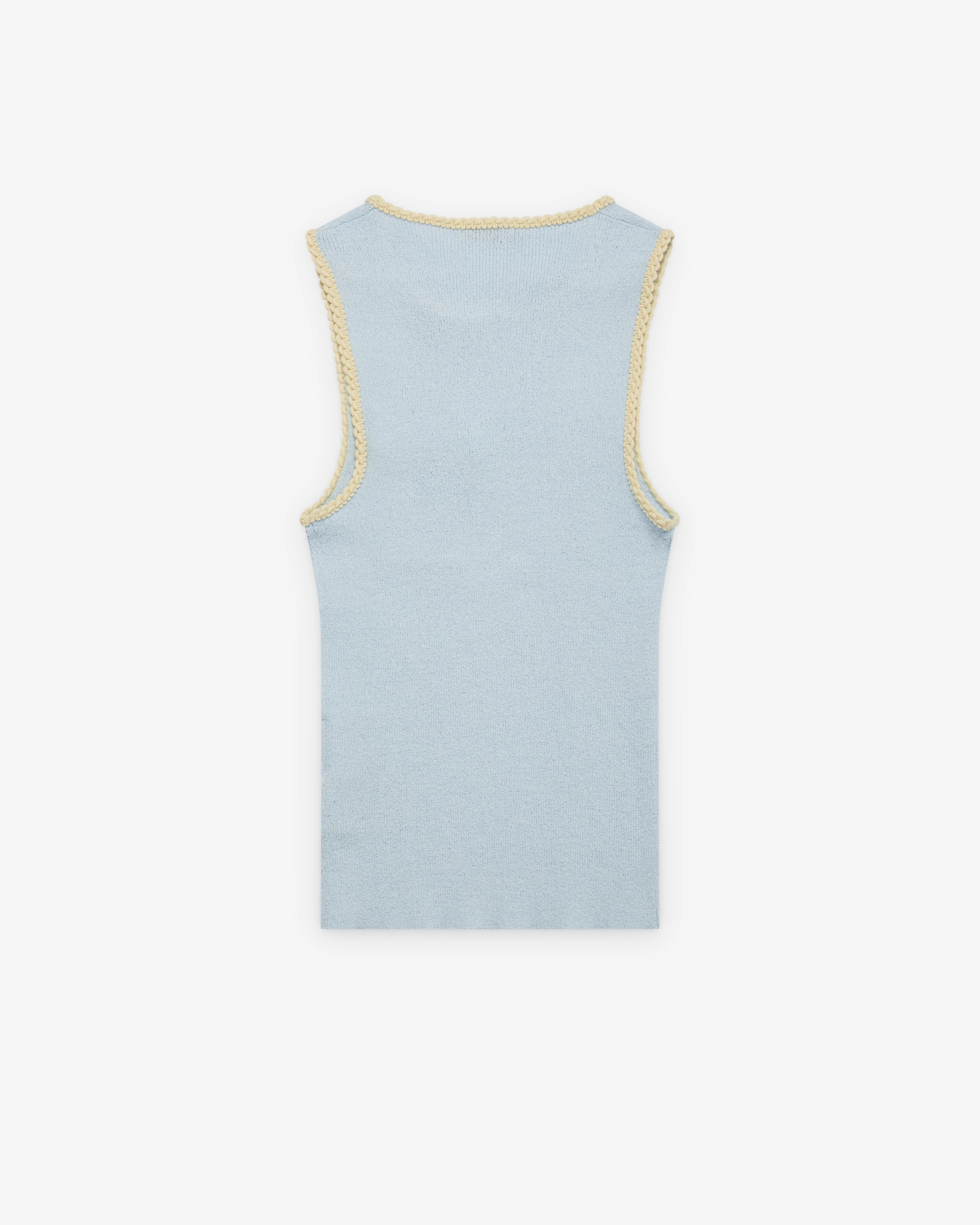 Prada - Men's Embroidered Cotton Tank Top - (Sky Blue) - Image 2